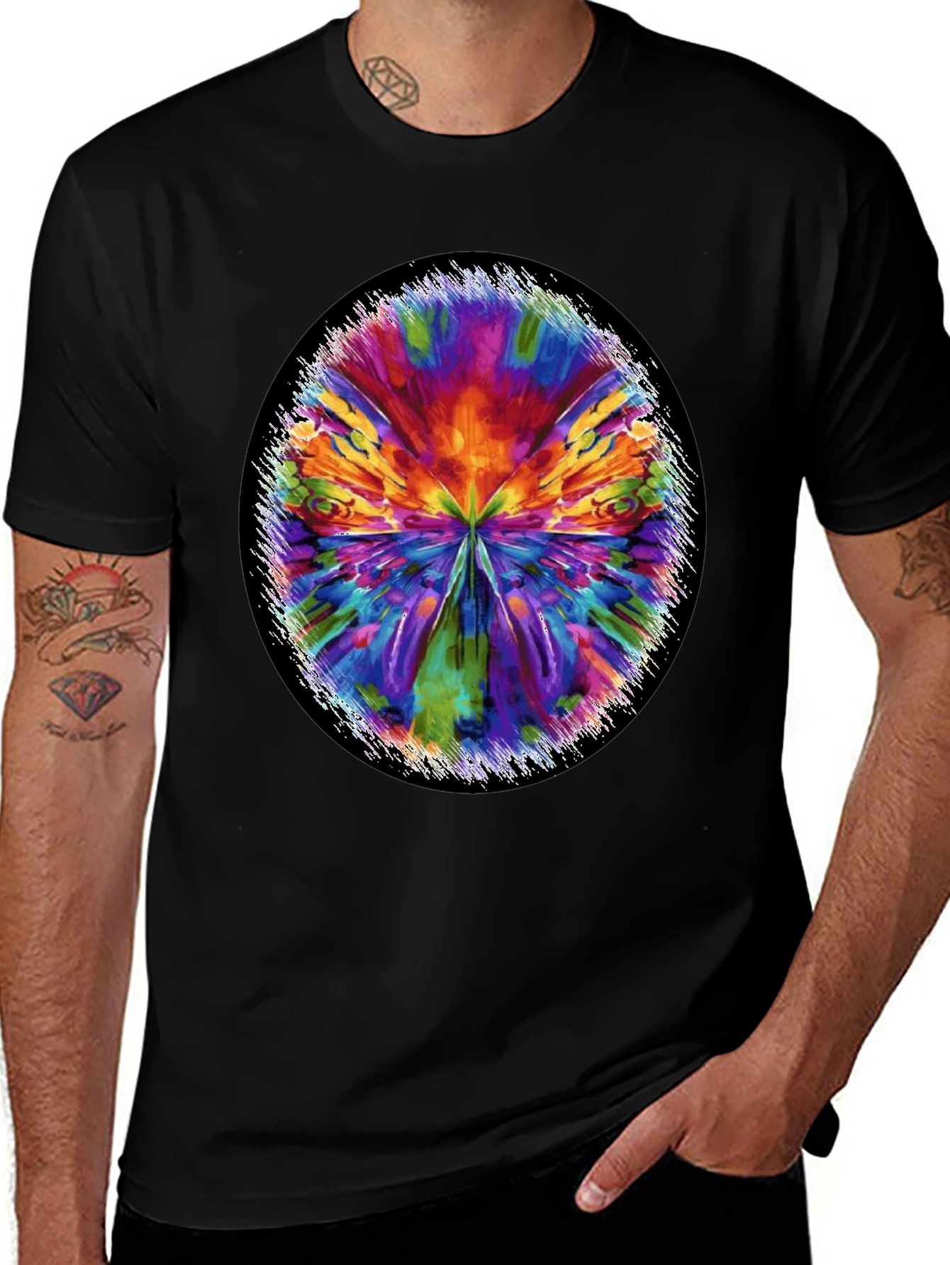 Variant 16 of Psychedelic Butterfly Tee - Colorful Graphic T-Shirt
