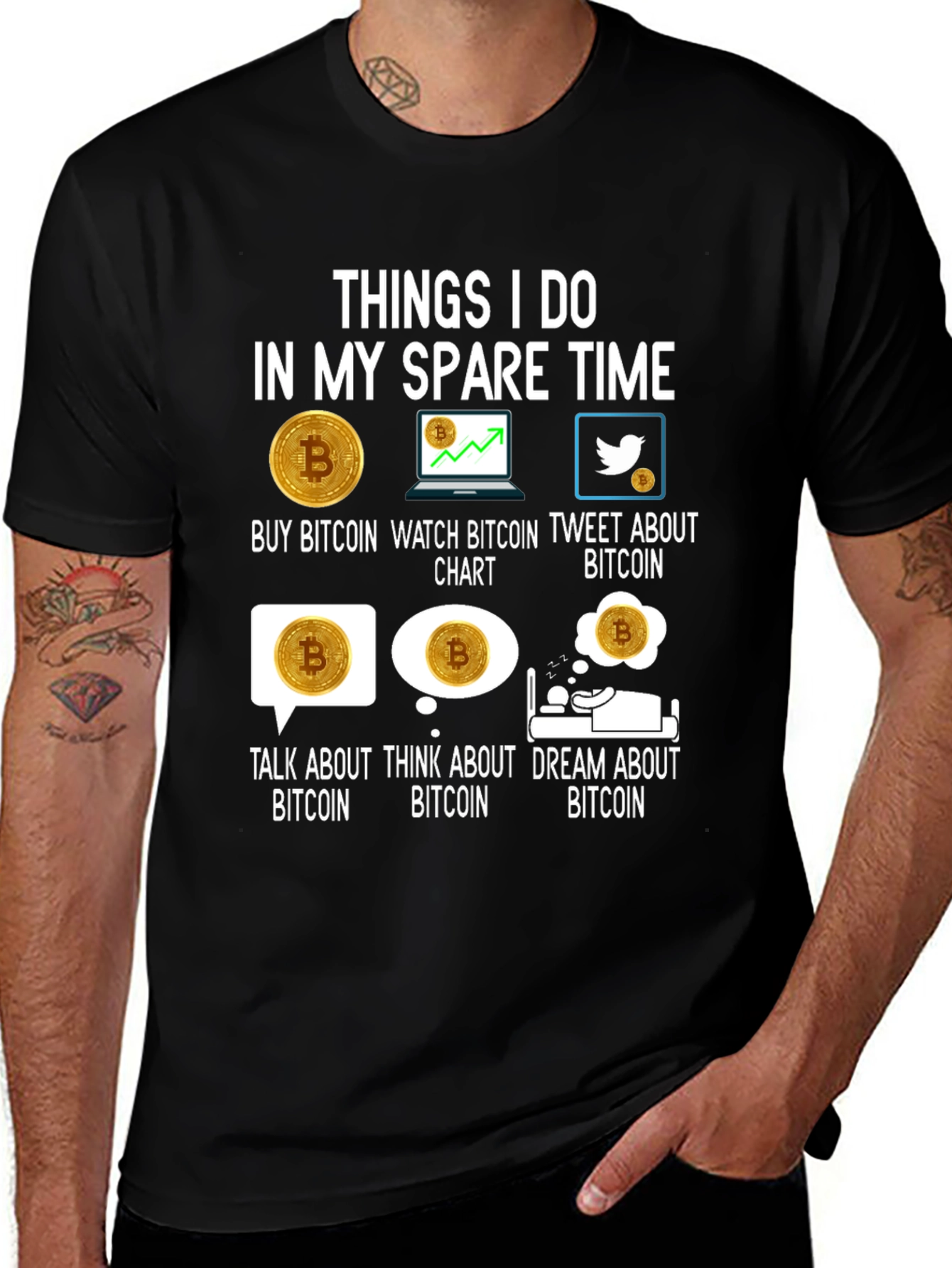 Bitcoin Lover T-Shirt - Crypto Spare Time Activities Tee