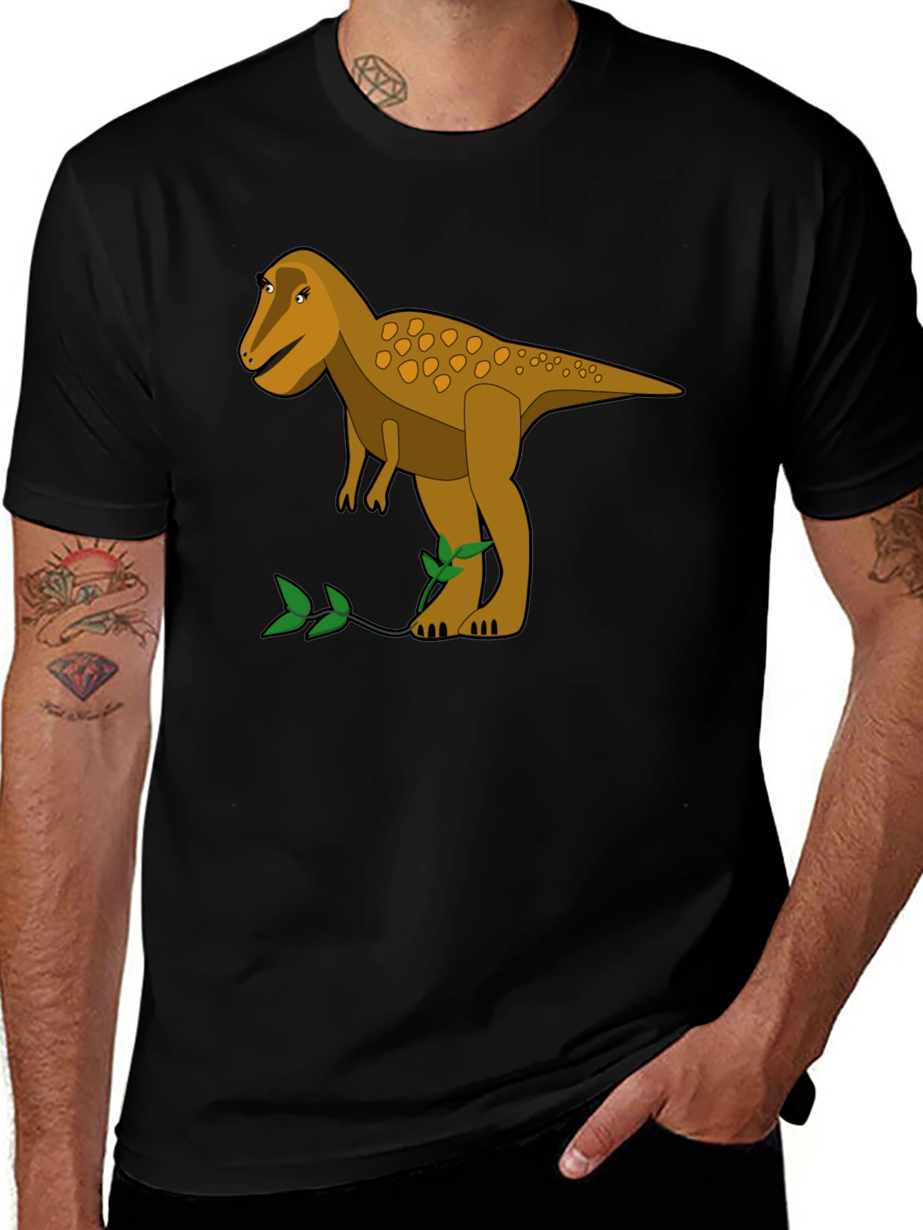 Variant 18 of Dino Tee: Retro Cartoon Tyrannosaurus Rex Graphic T-Shirt