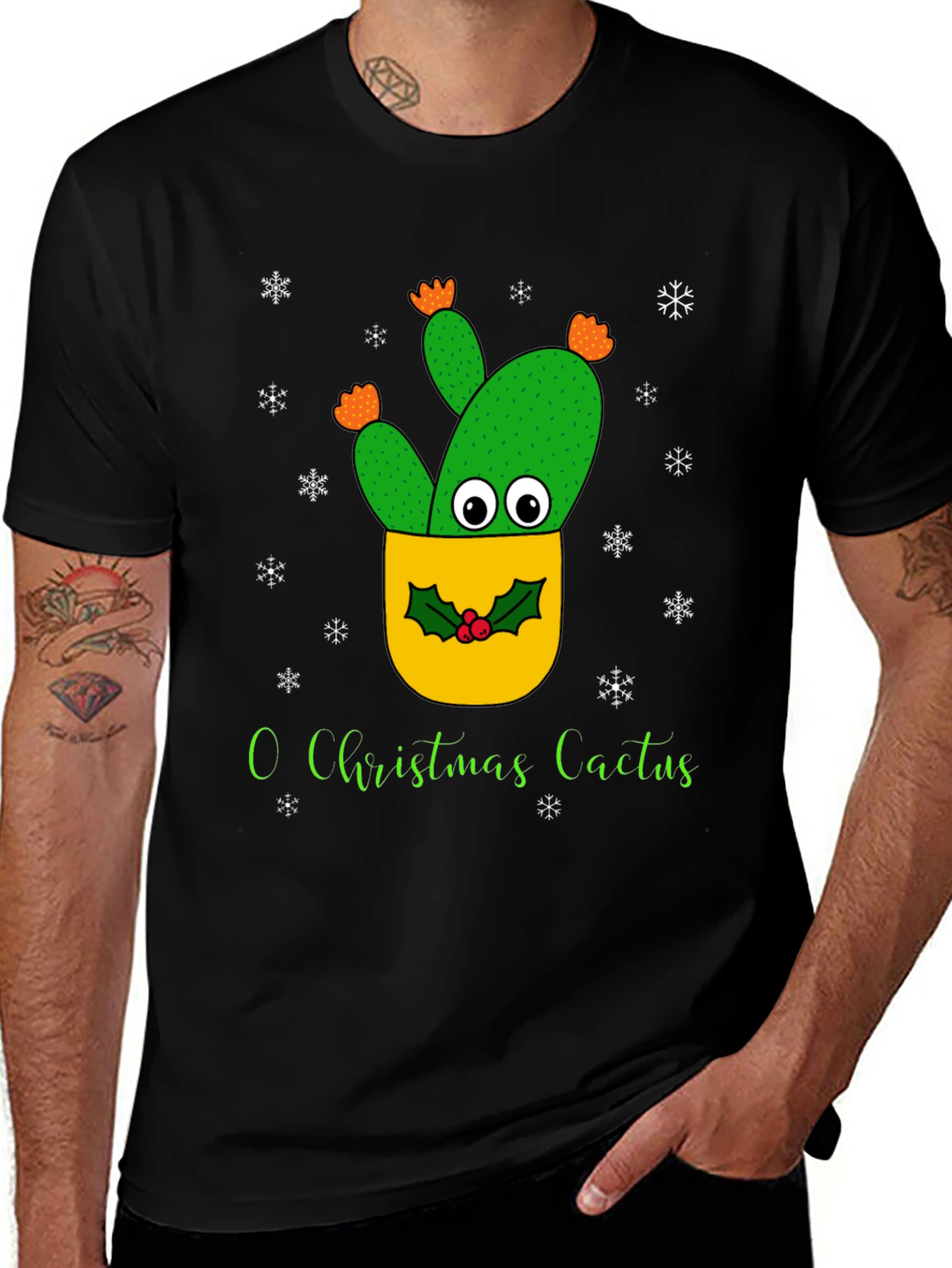 Variant 23 of O Christmas Cactus Holiday Graphic Tee