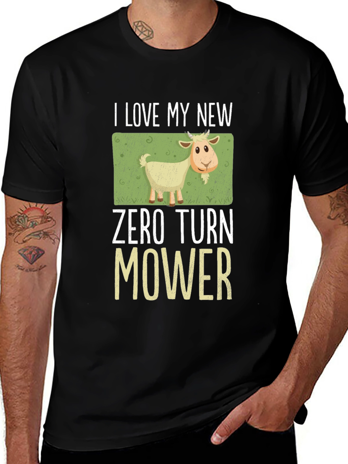 Variant 29 of I Love My New Zero Turn Mower Goat T-Shirt