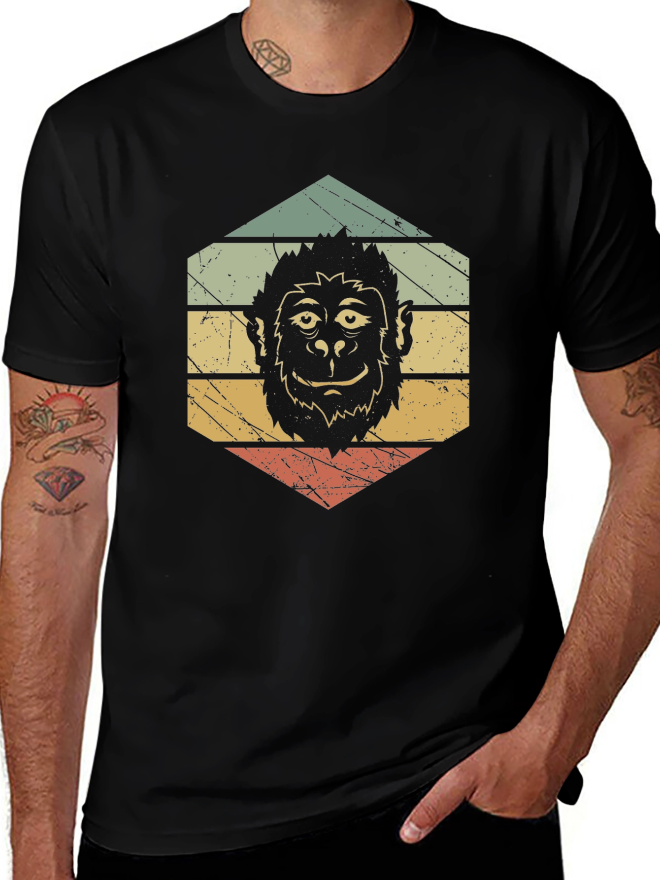 Variant 11 of Retro Ape Graphic Tee - Vintage Style