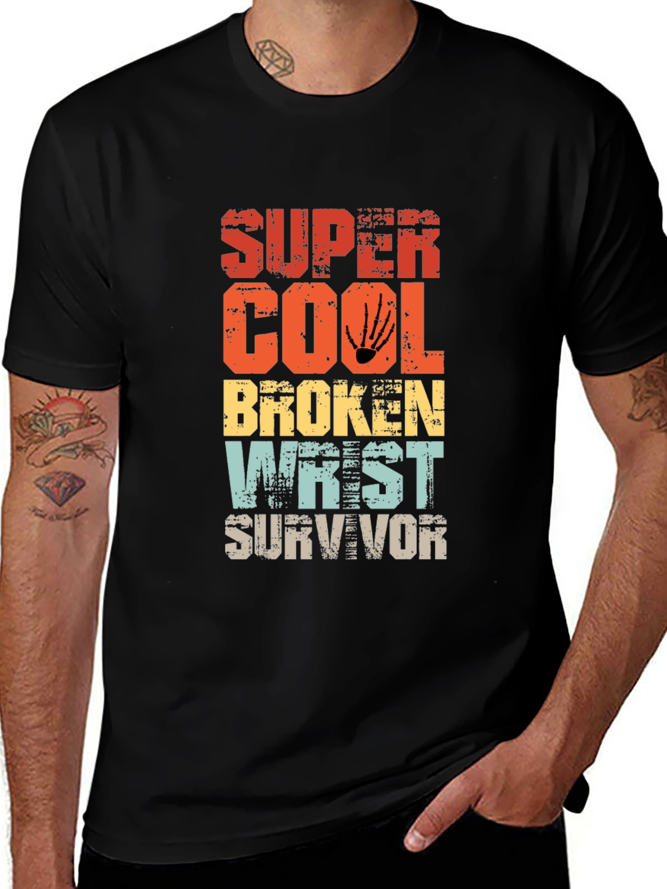 Variant 17 of Super Cool Broken Wrist Survivor Graphic Tee