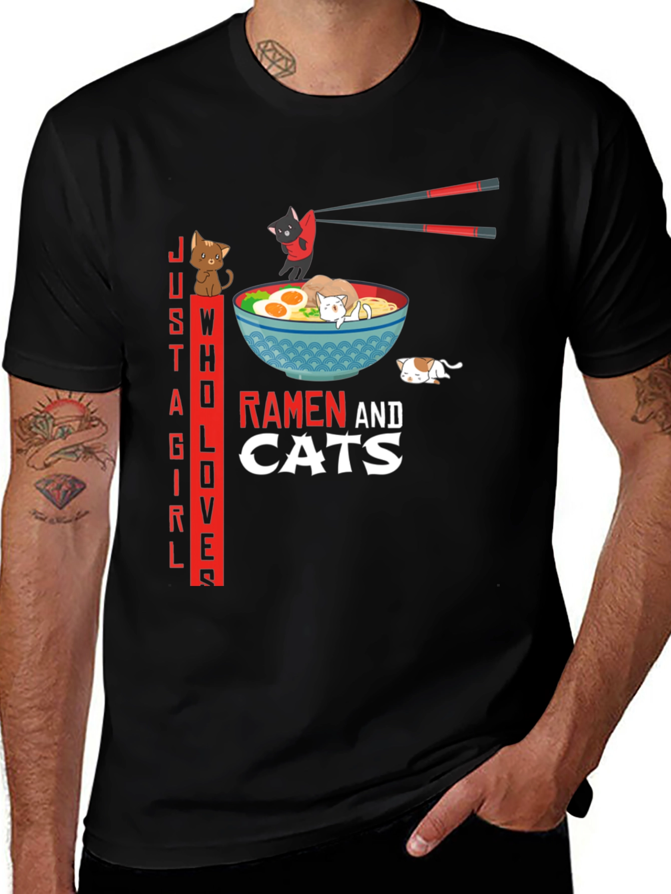 Variant 2 of Ramen & Cats Graphic Tee