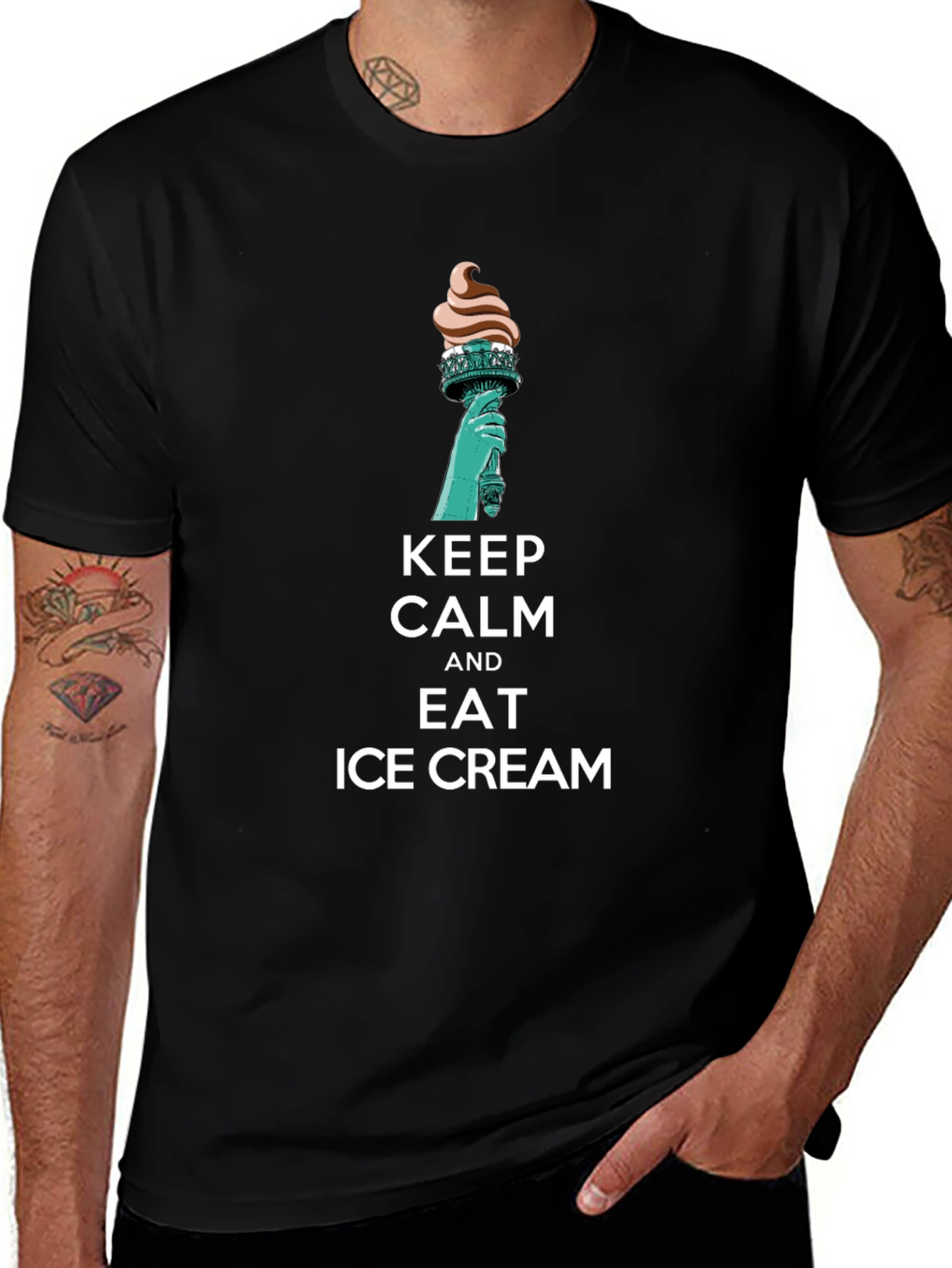 Variant 20 of Keep Calm & Eat Ice Cream Graphic Tee