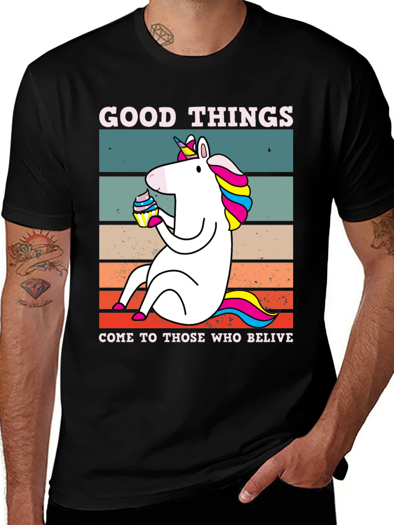 Variant 4 of Unicorn Cupcake T-Shirt - Good Things Graphic Tee