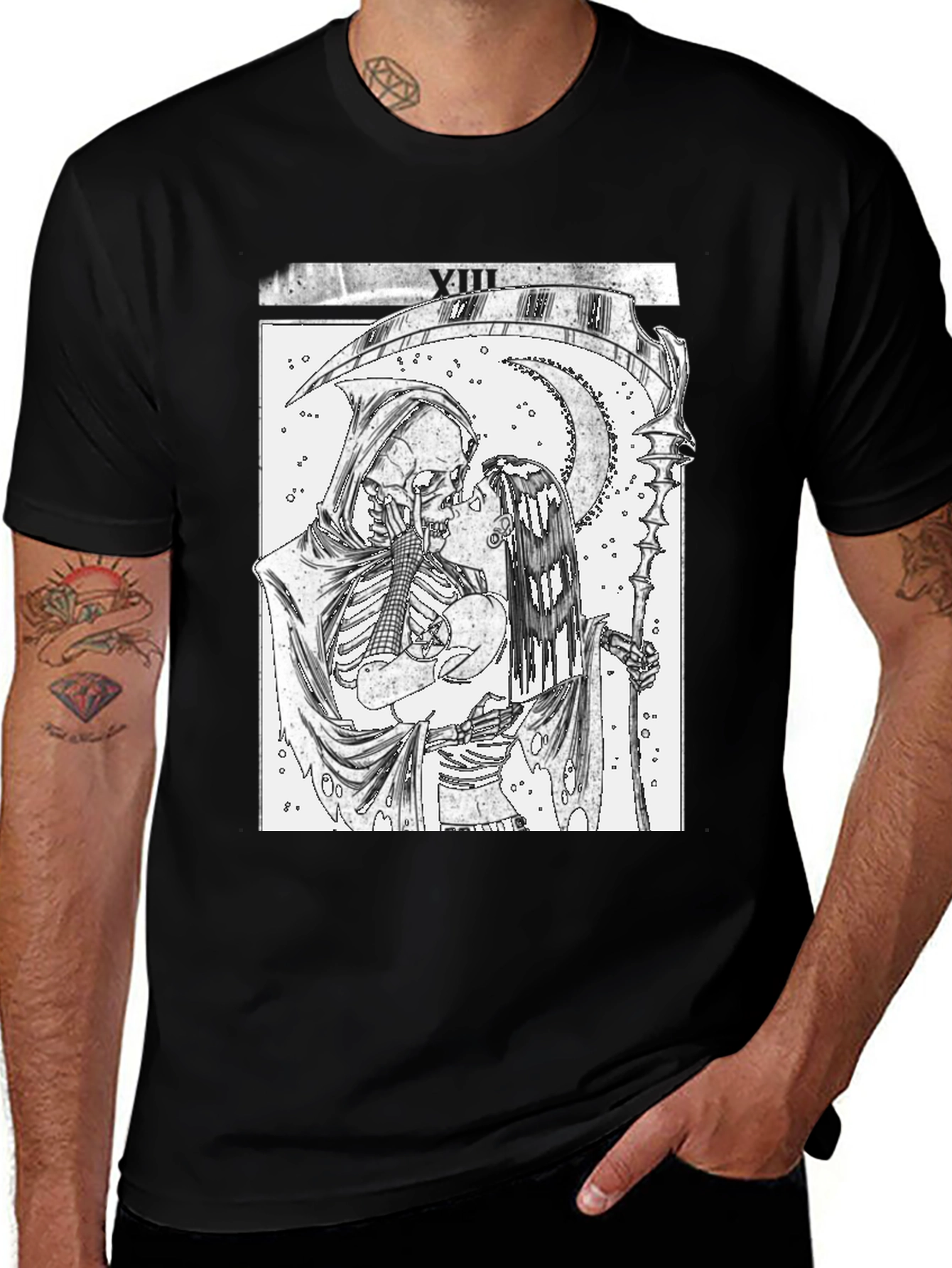 Grim Reaper Tarot Card Graphic Tee