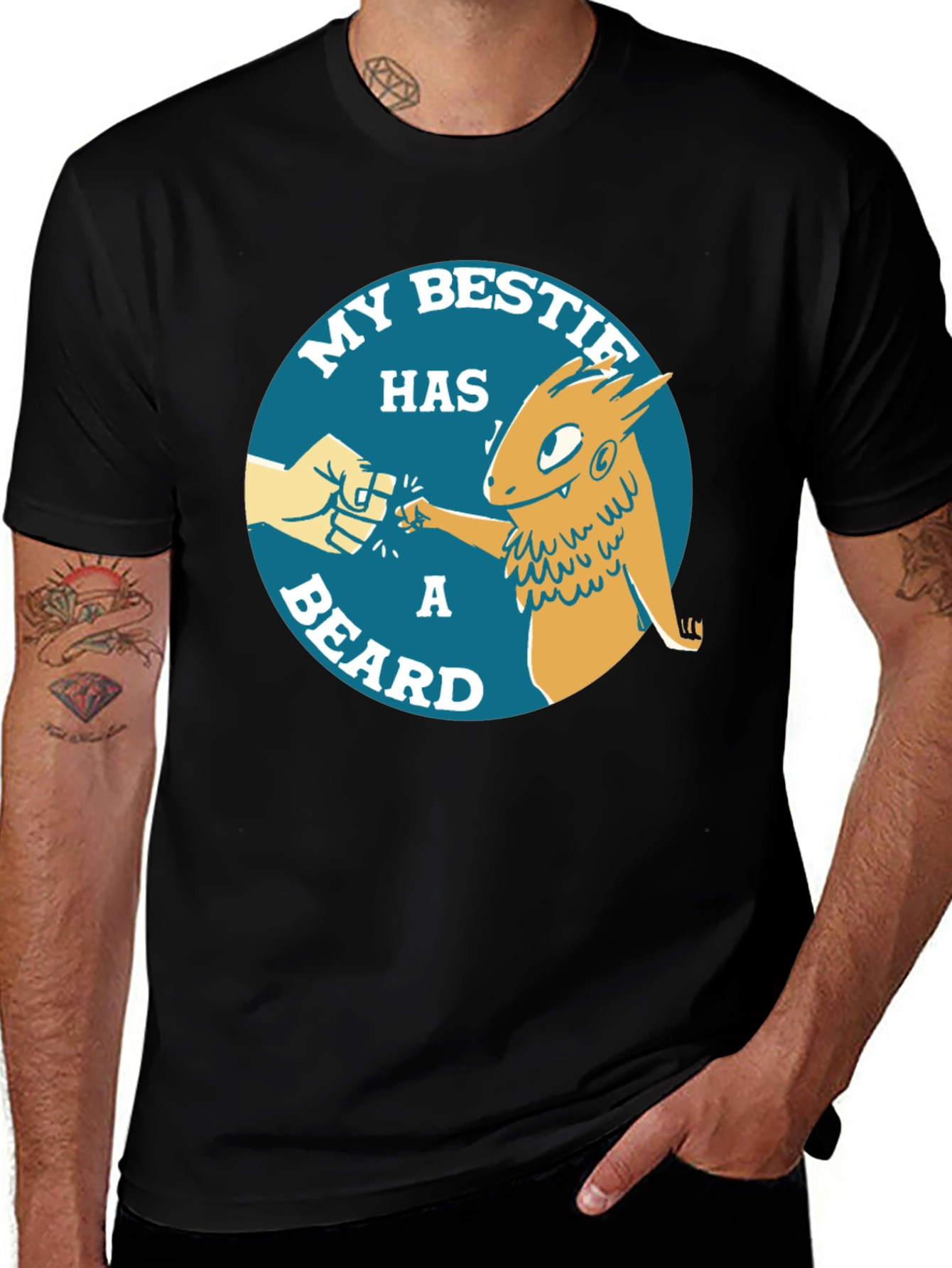 Variant 8 of My Bestie Has A Beard T-Shirt - Funny Graphic Tee