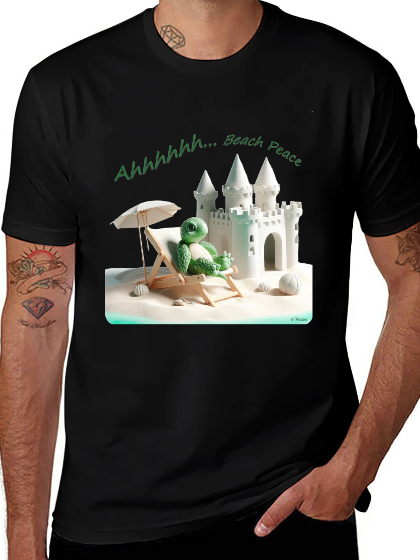 Variant 18 of Beach Peace Turtle T-Shirt