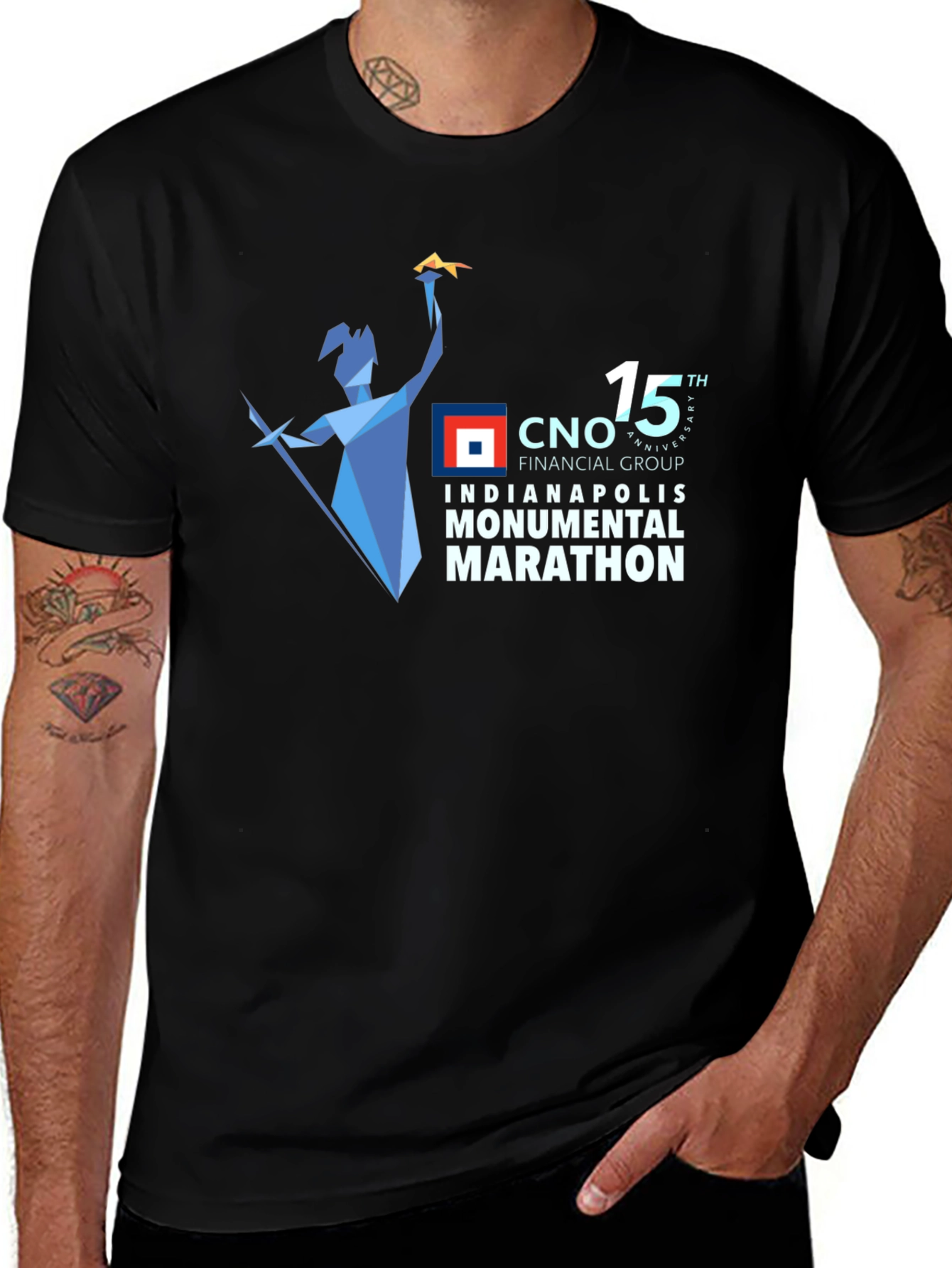 Variant 30 of Indianapolis Marathon Black T-Shirt