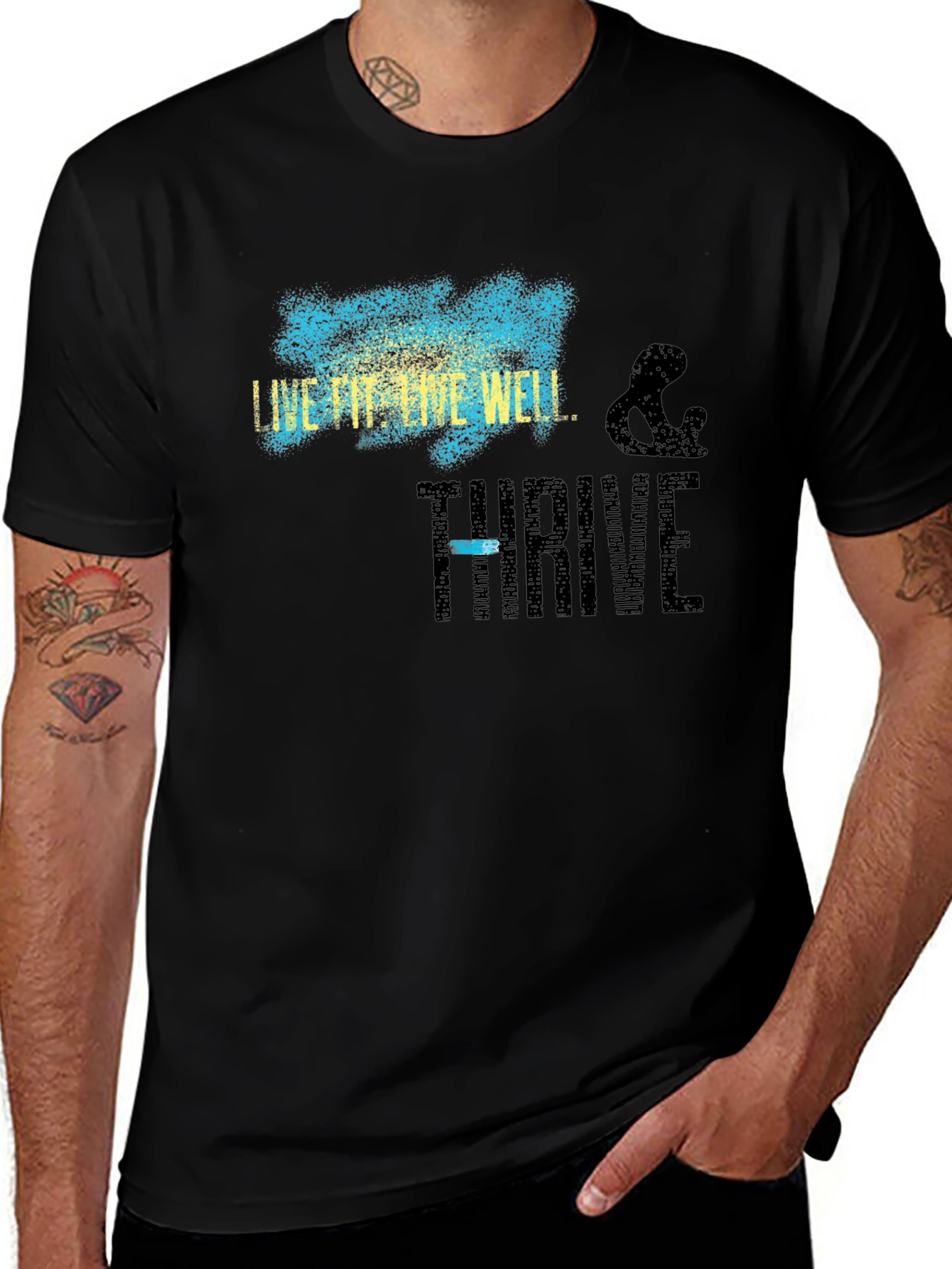 Variant 14 of Live Fit Thrive Well Graphic T-Shirt