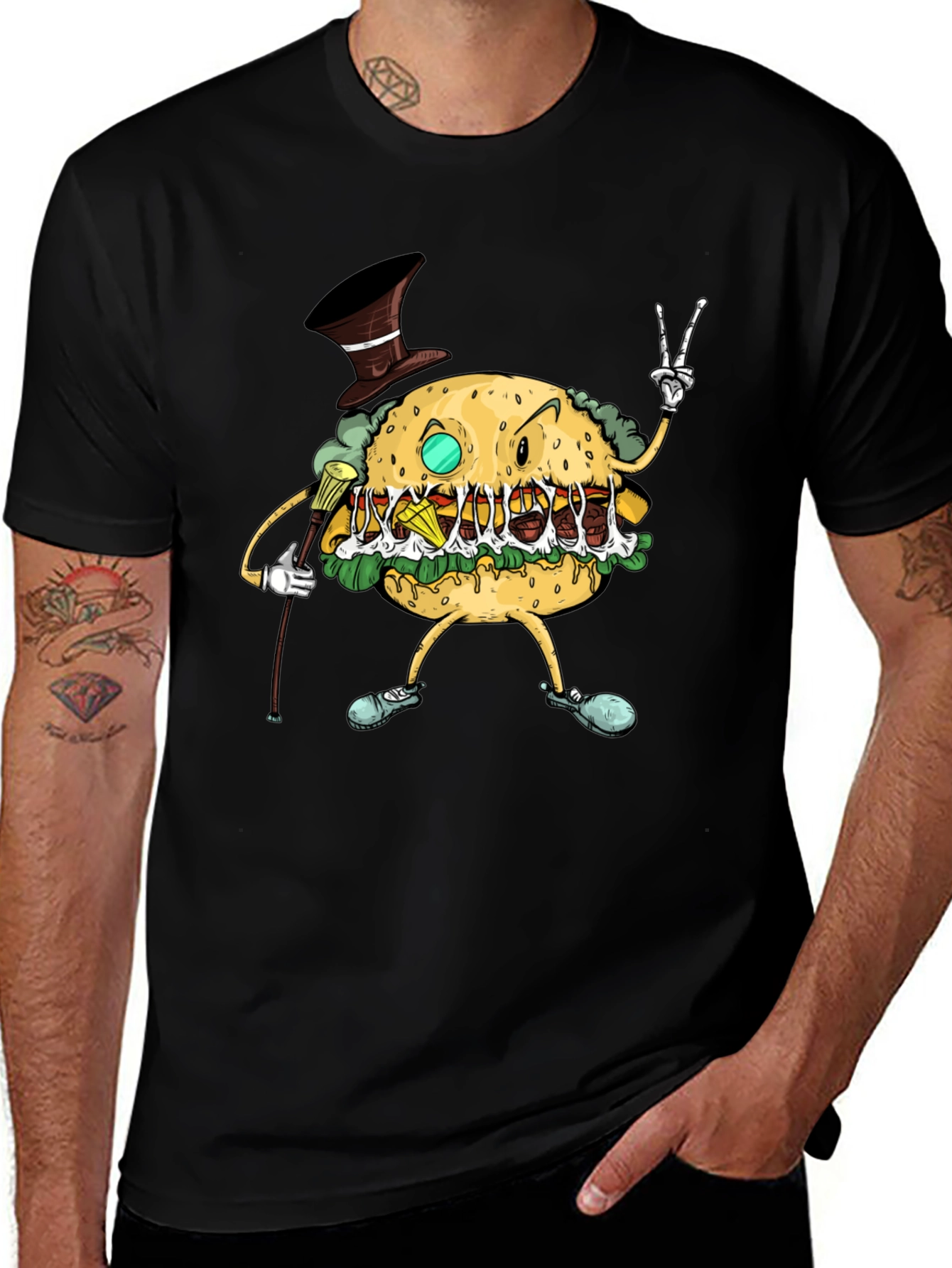 Variant 14 of Cartoon Burger T-Shirt