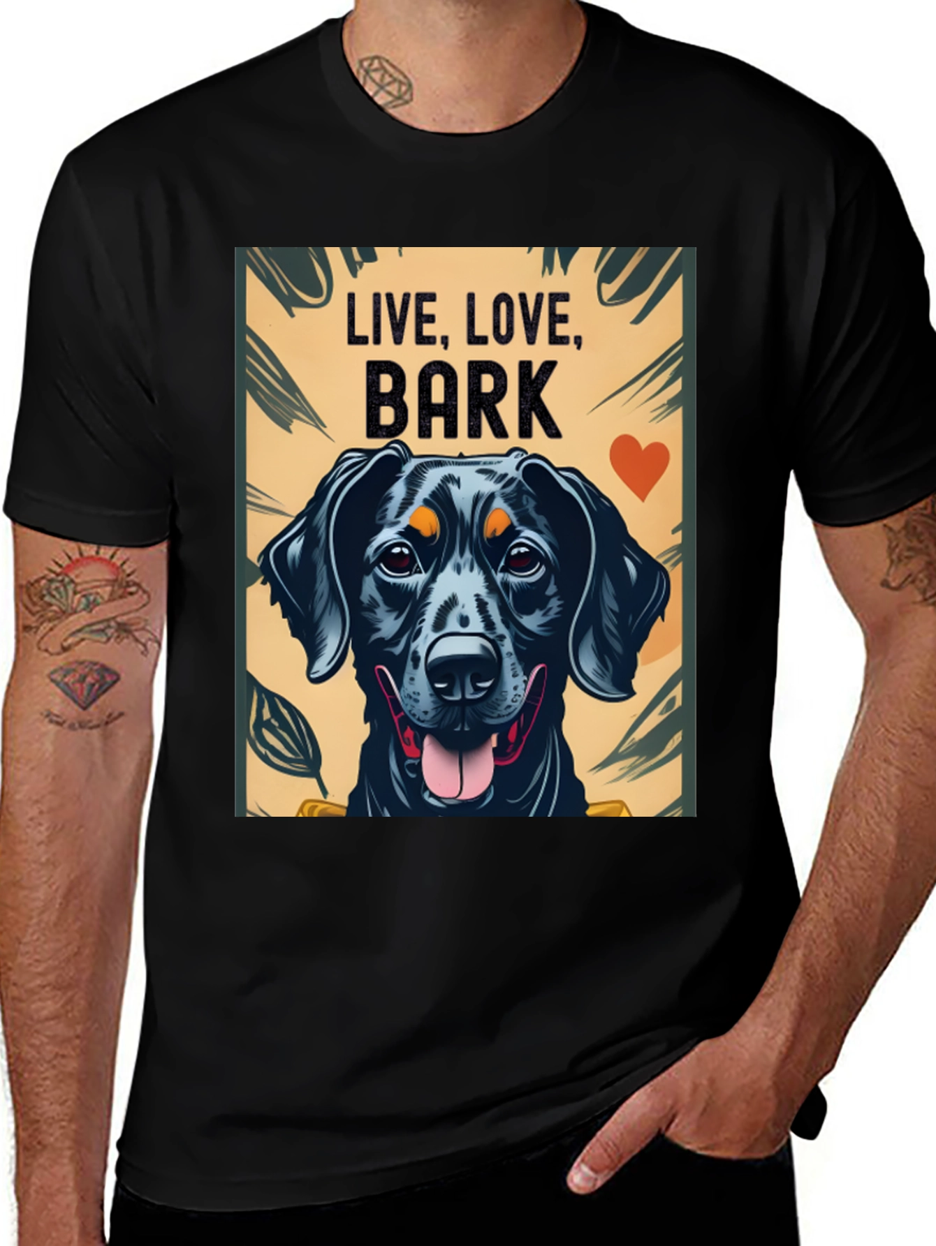 Variant 25 of Live, Love, Bark Dog Graphic Tee