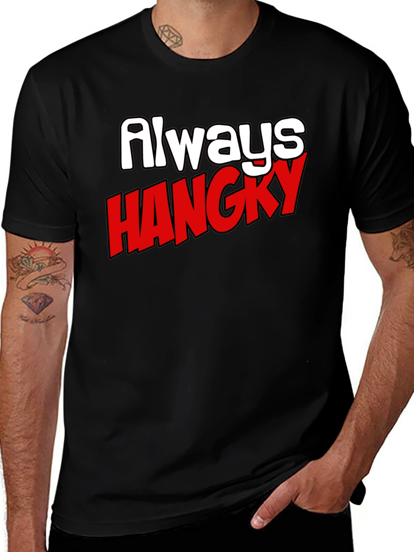 Variant 3 of Always Hangry Funny Graphic T-Shirt