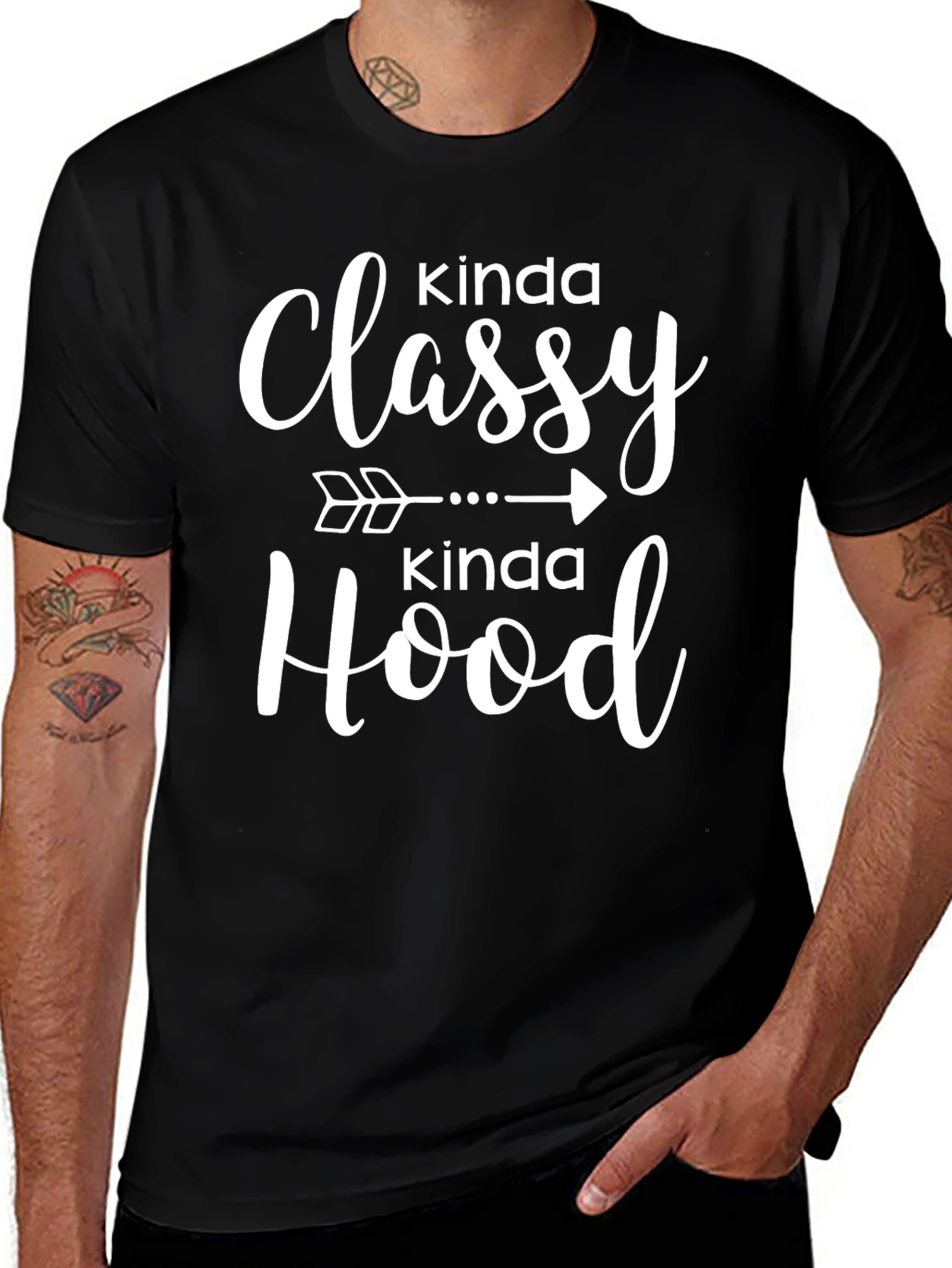 Variant 2 of Kinda Classy Kinda Hood Graphic Tee