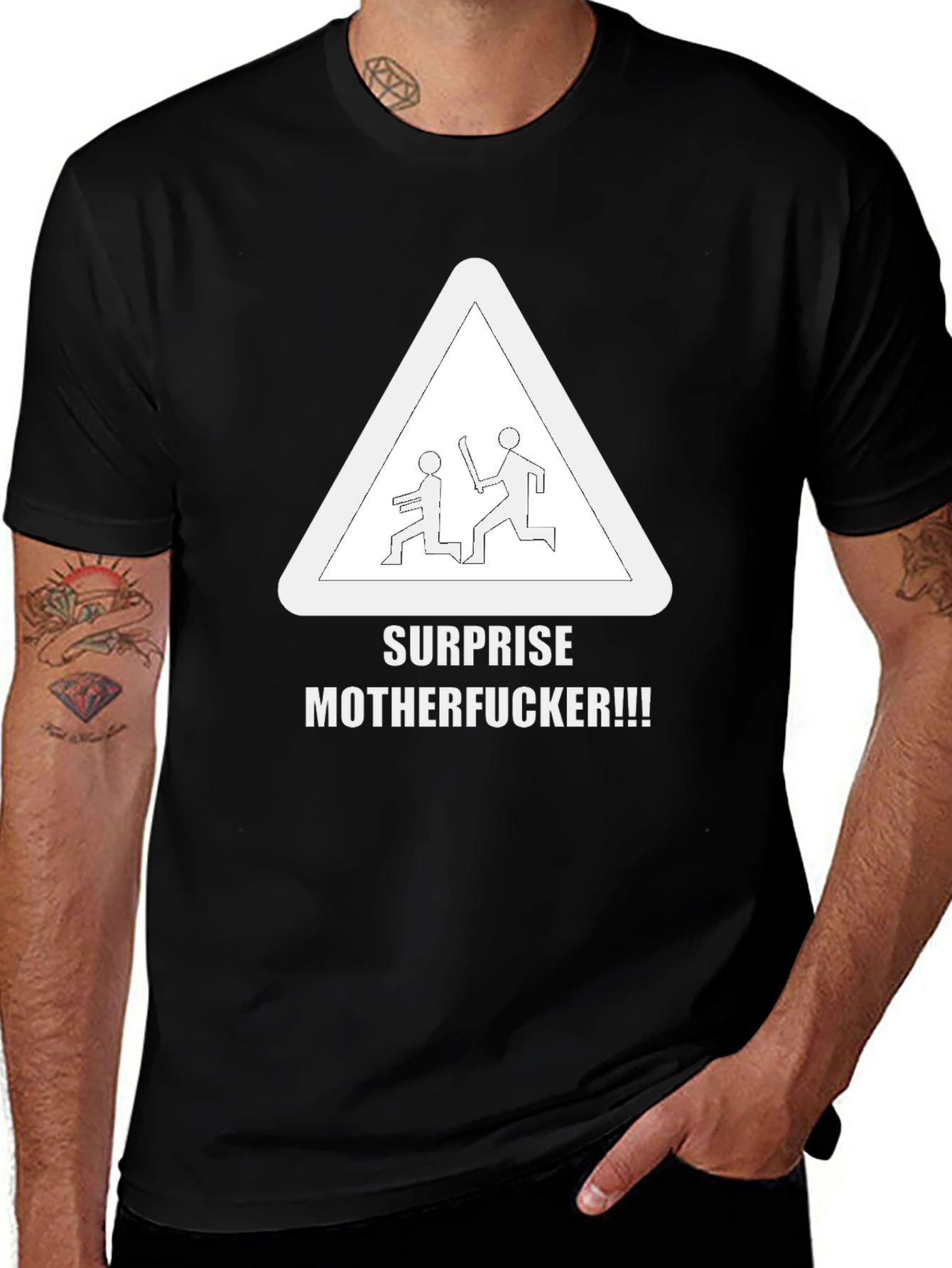 Variant 18 of Surprise Graphic Tee - Dark Humor T-Shirt