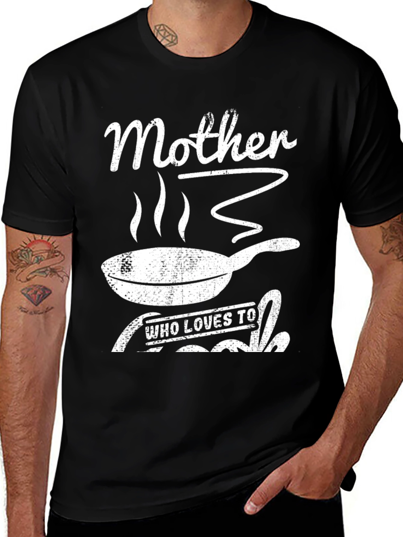 Variant 23 of Mother Who Loves to Cook Black T-Shirt