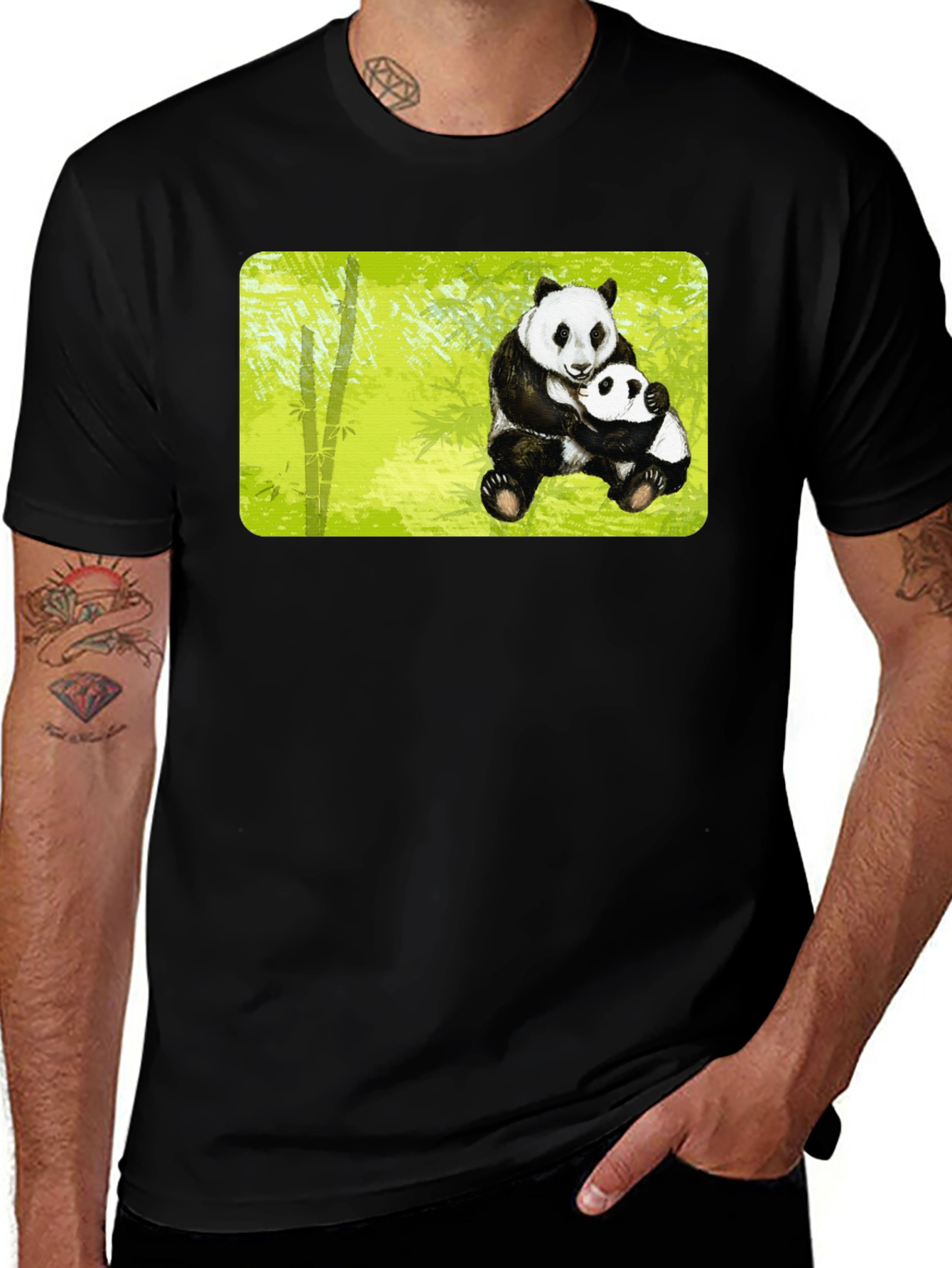 Variant 17 of Panda Hug T-Shirt - Cute Animal Graphic Tee