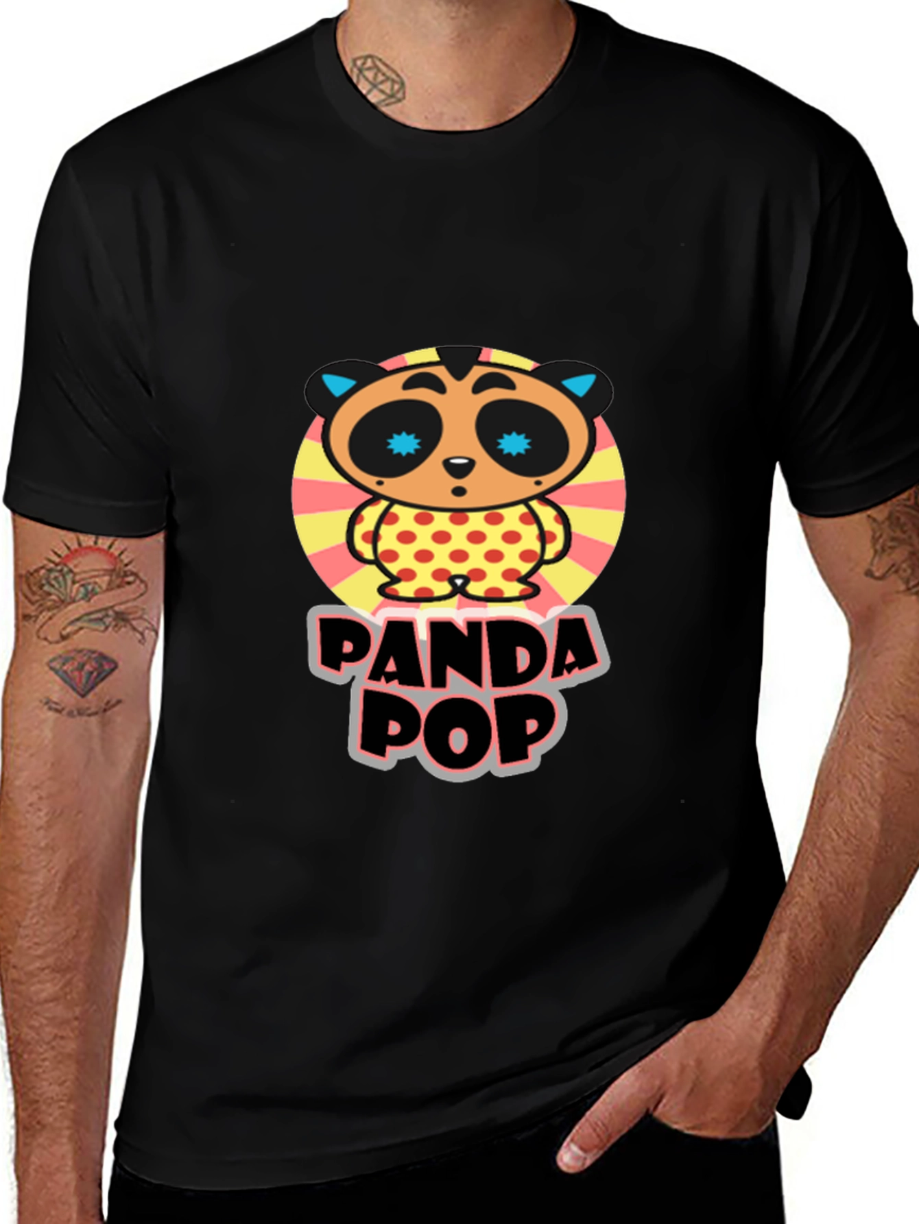 Variant 5 of Panda Pop Graphic Tee - Unique Cartoon Design