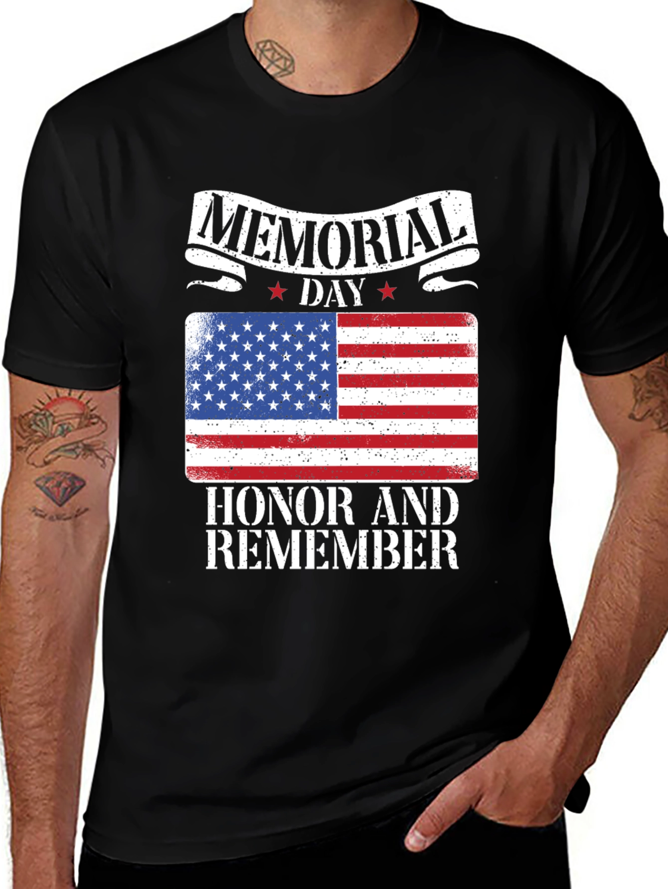 Memorial Day American Flag T-Shirt