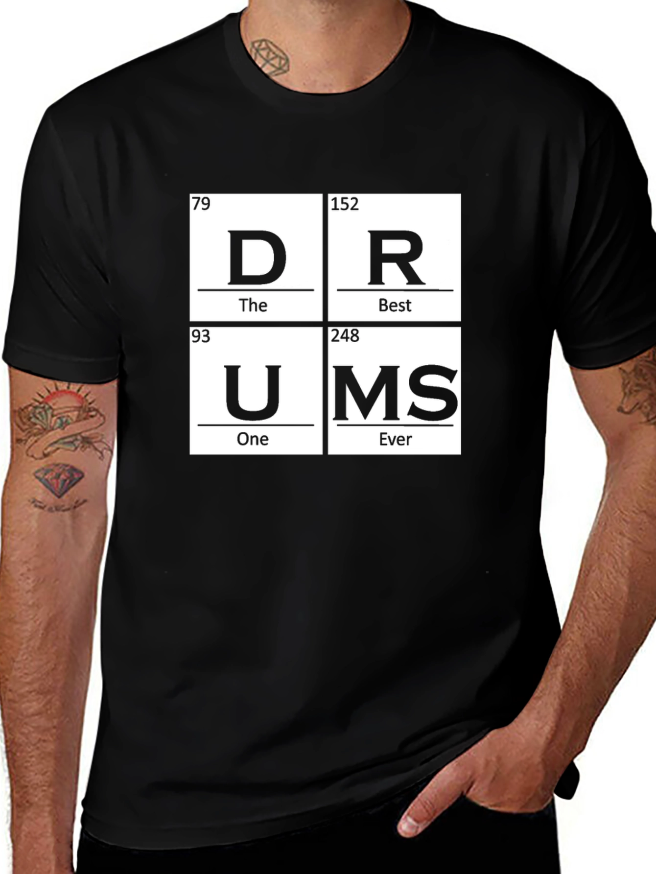 Variant 30 of Periodic Table Drums T-Shirt - Musician Graphic Tee