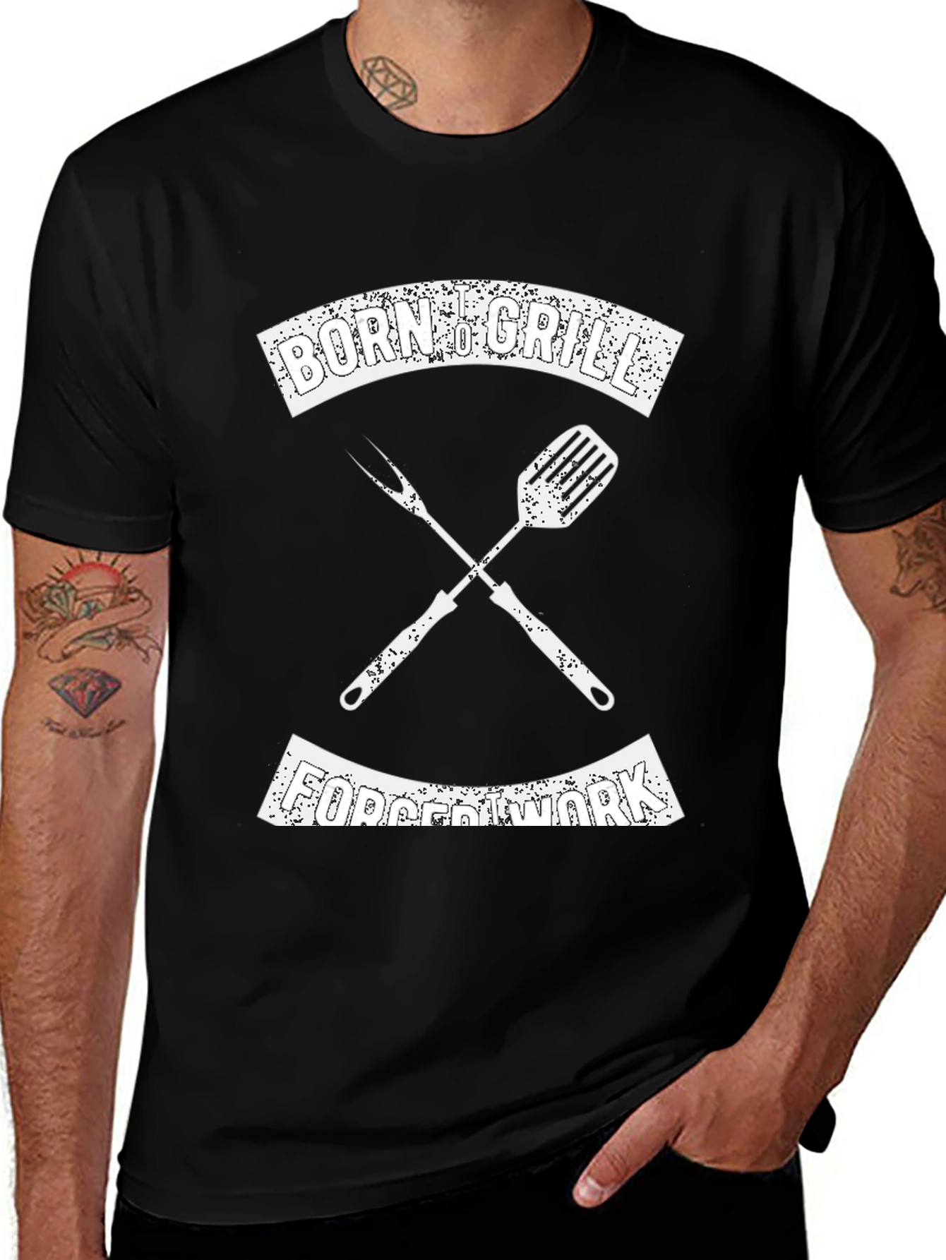 Variant 26 of Born to Grill T-Shirt - BBQ Master Tee