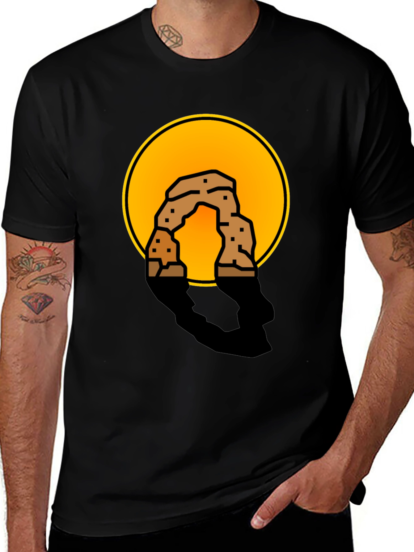 Variant 19 of Arches National Park Graphic Tee - Stylish Black T-Shirt