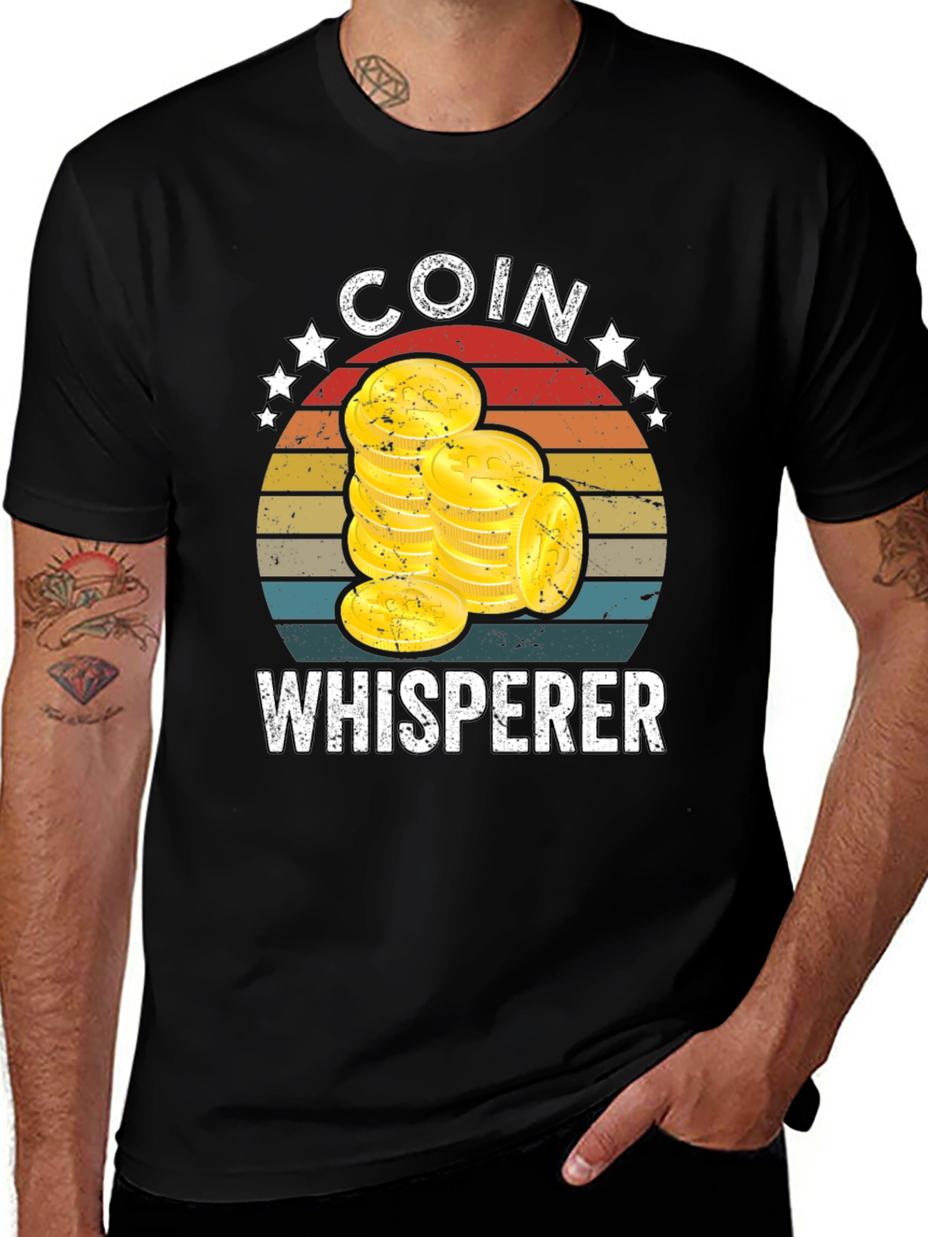 Coin Whisperer Graphic Tee - Black T-Shirt