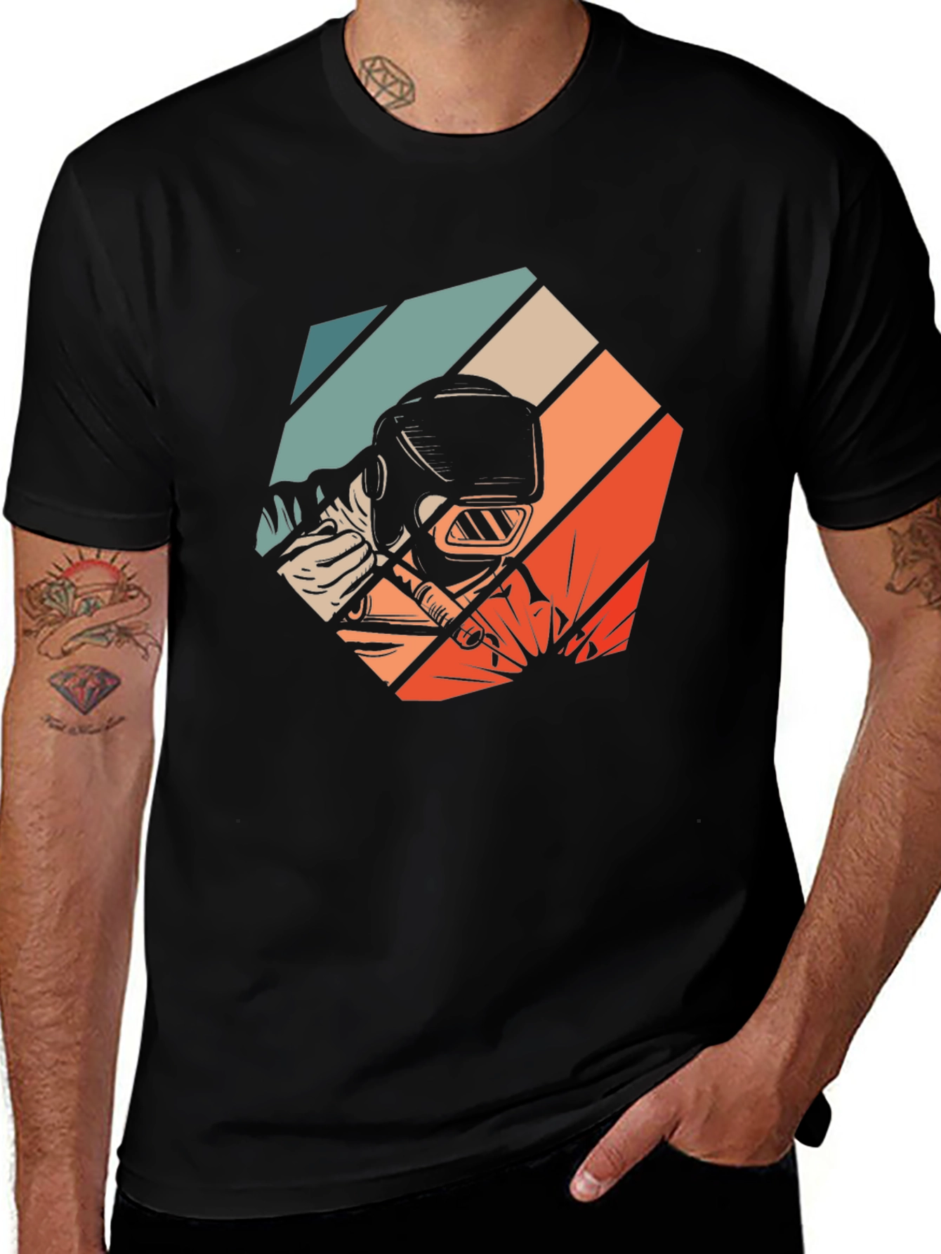 Variant 21 of Vintage Welder T-Shirt - Black Tee, Retro Style