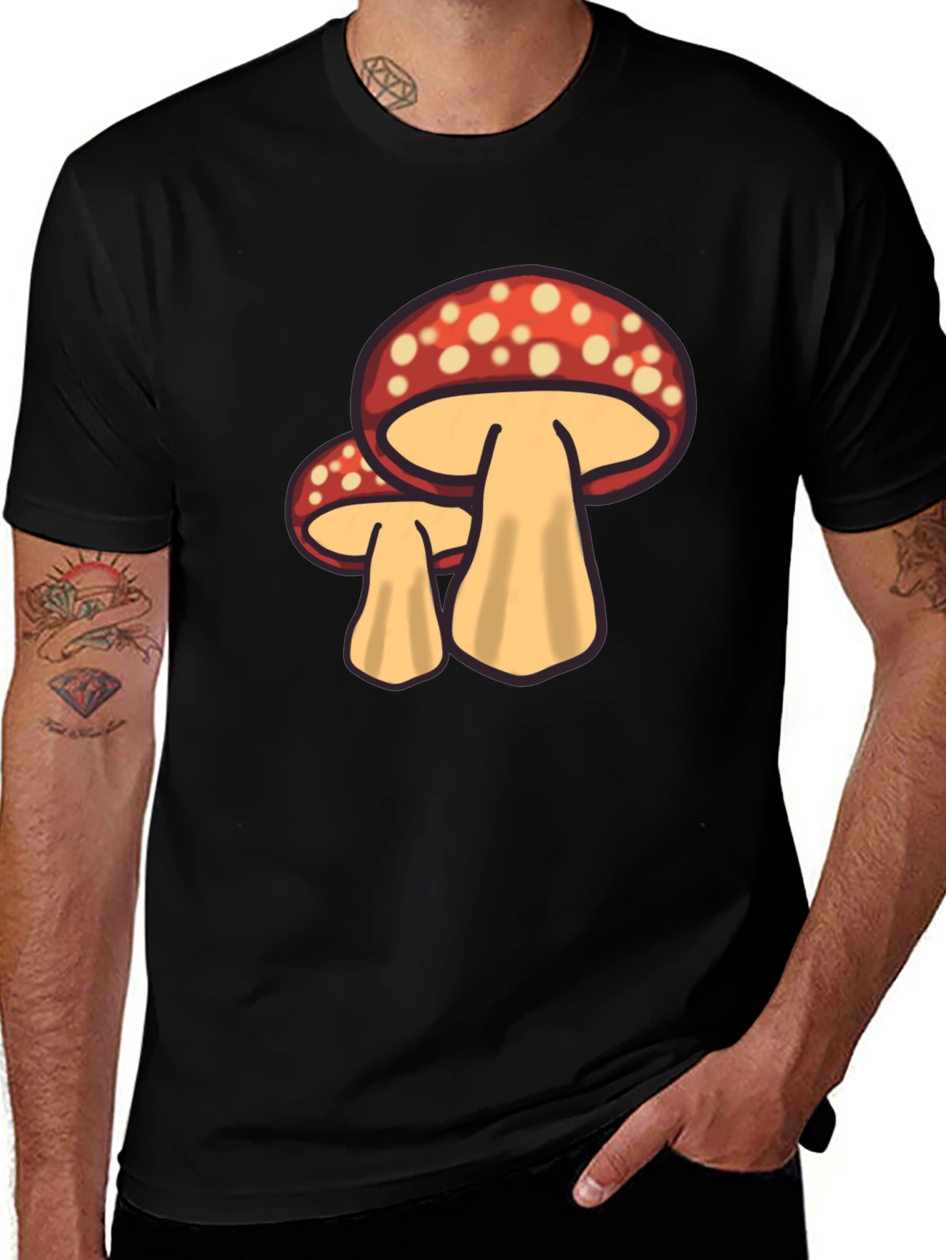 Variant 2 of Mushroom Graphic T-Shirt - Funky Nature Tee