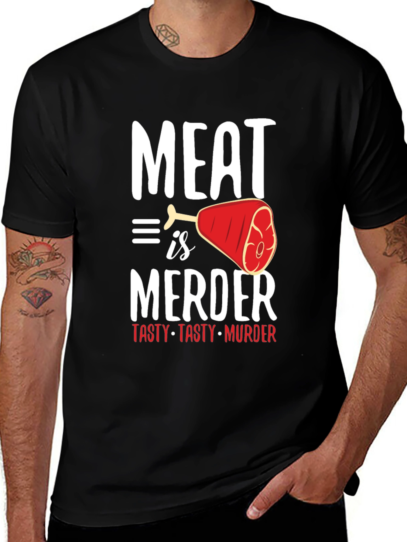 Variant 15 of Meat is Murder T-Shirt - Tasty and Bold Graphic Tee