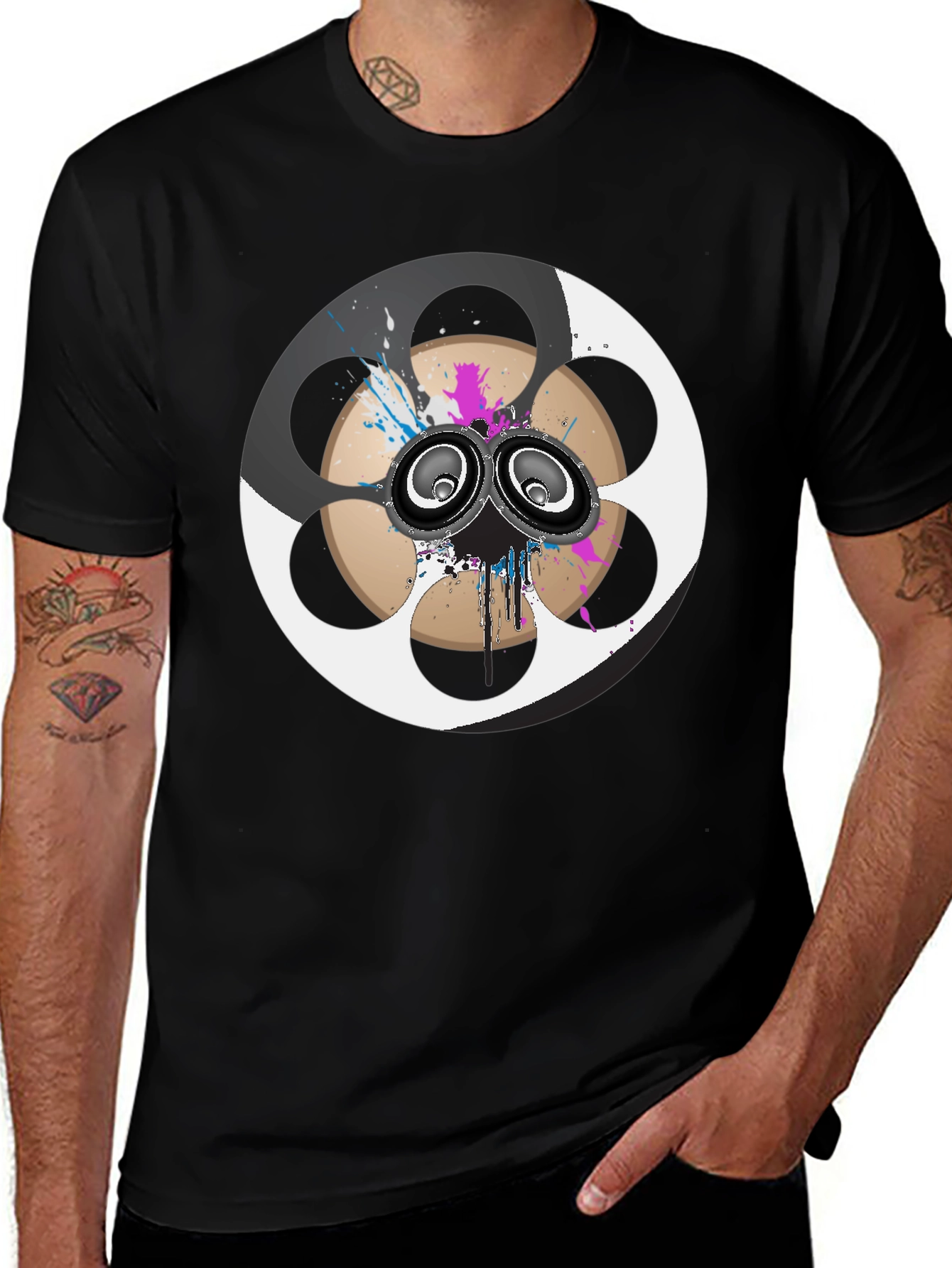 Variant 18 of Speaker Reel T-Shirt - Music and Movie Lovers