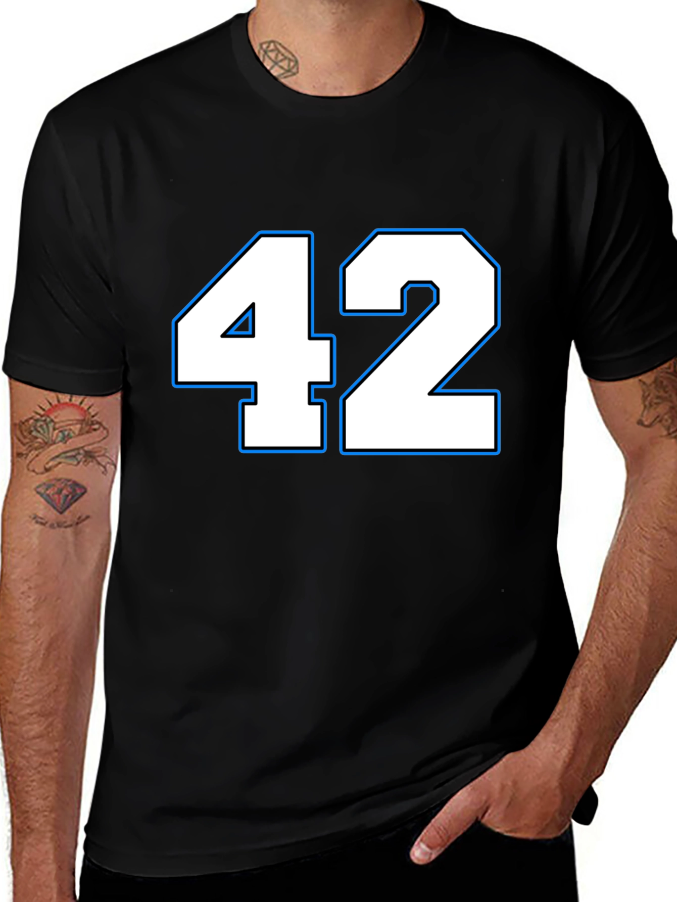 Variant 2 of Number 42 Graphic Tee - Casual Style