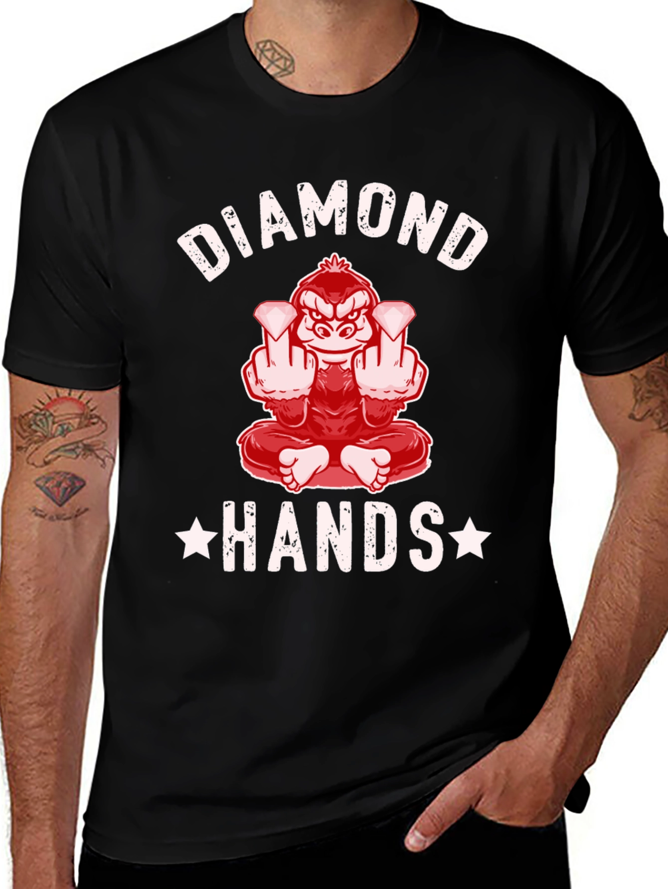 Variant 30 of Diamond Hands Monkey Graphic T-Shirt