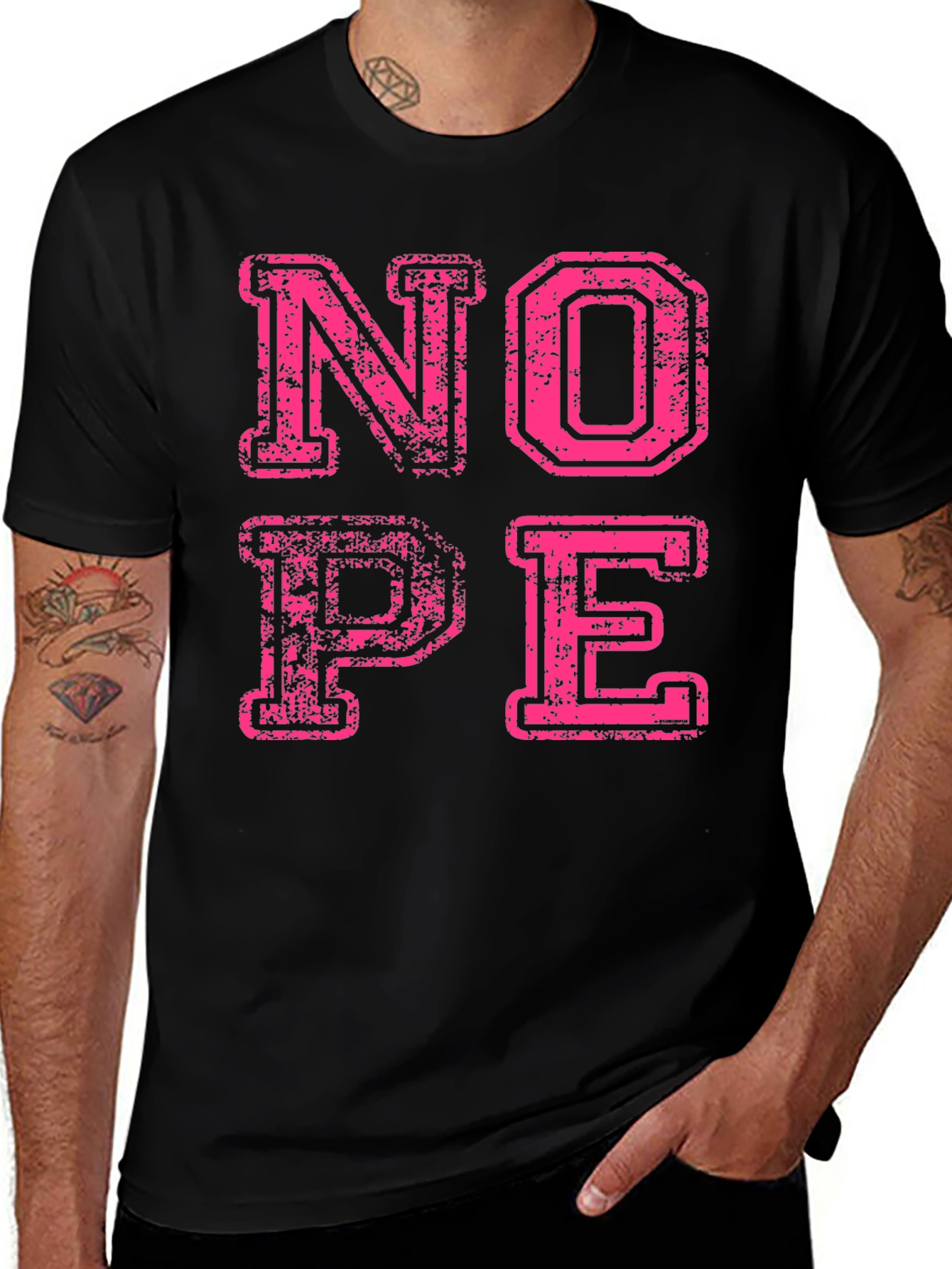 Variant 18 of Nope Graphic Tee - Casual Crewneck T-Shirt