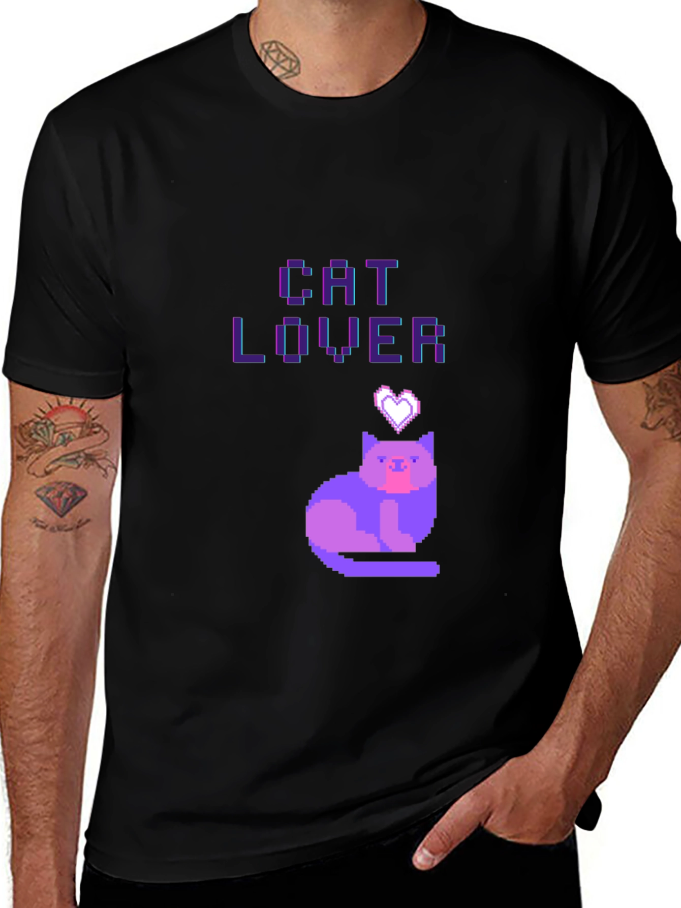 Variant 22 of Cat Lover Pixel Art T-Shirt - Unique Graphic Tee