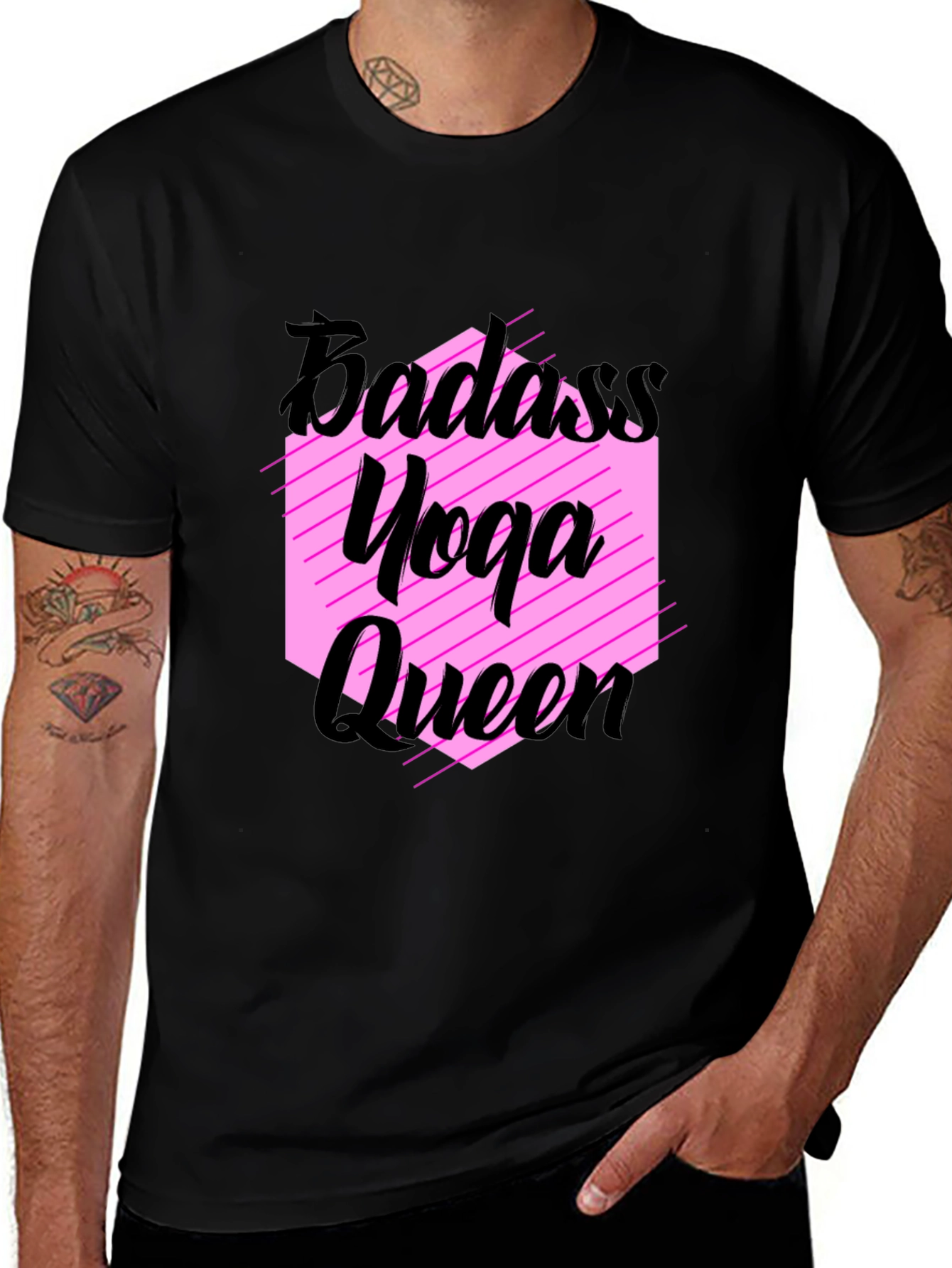 Variant 29 of Badass Yoga Queen Graphic Tee