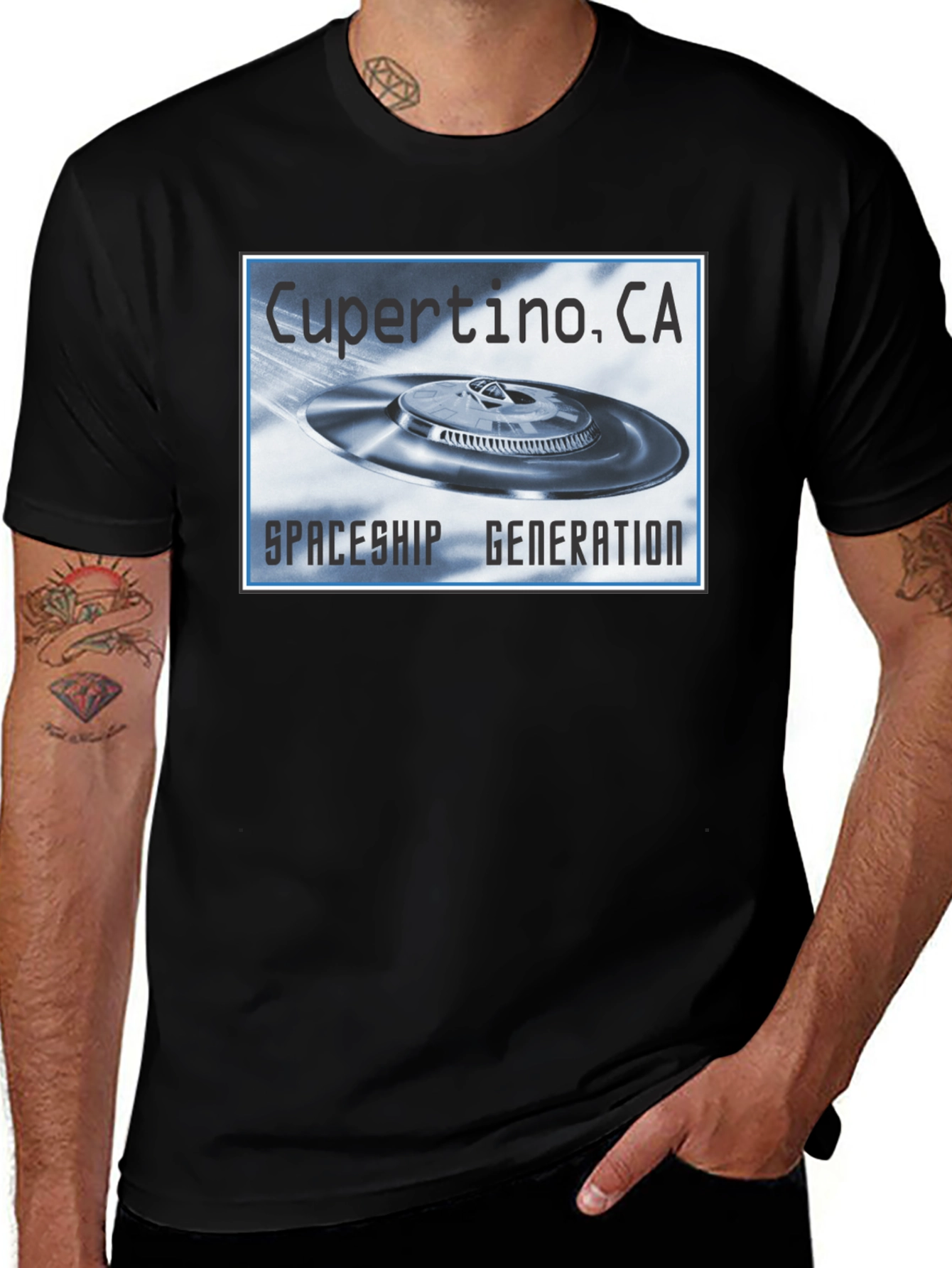 Variant 8 of Cupertino Spaceship Generation T-Shirt