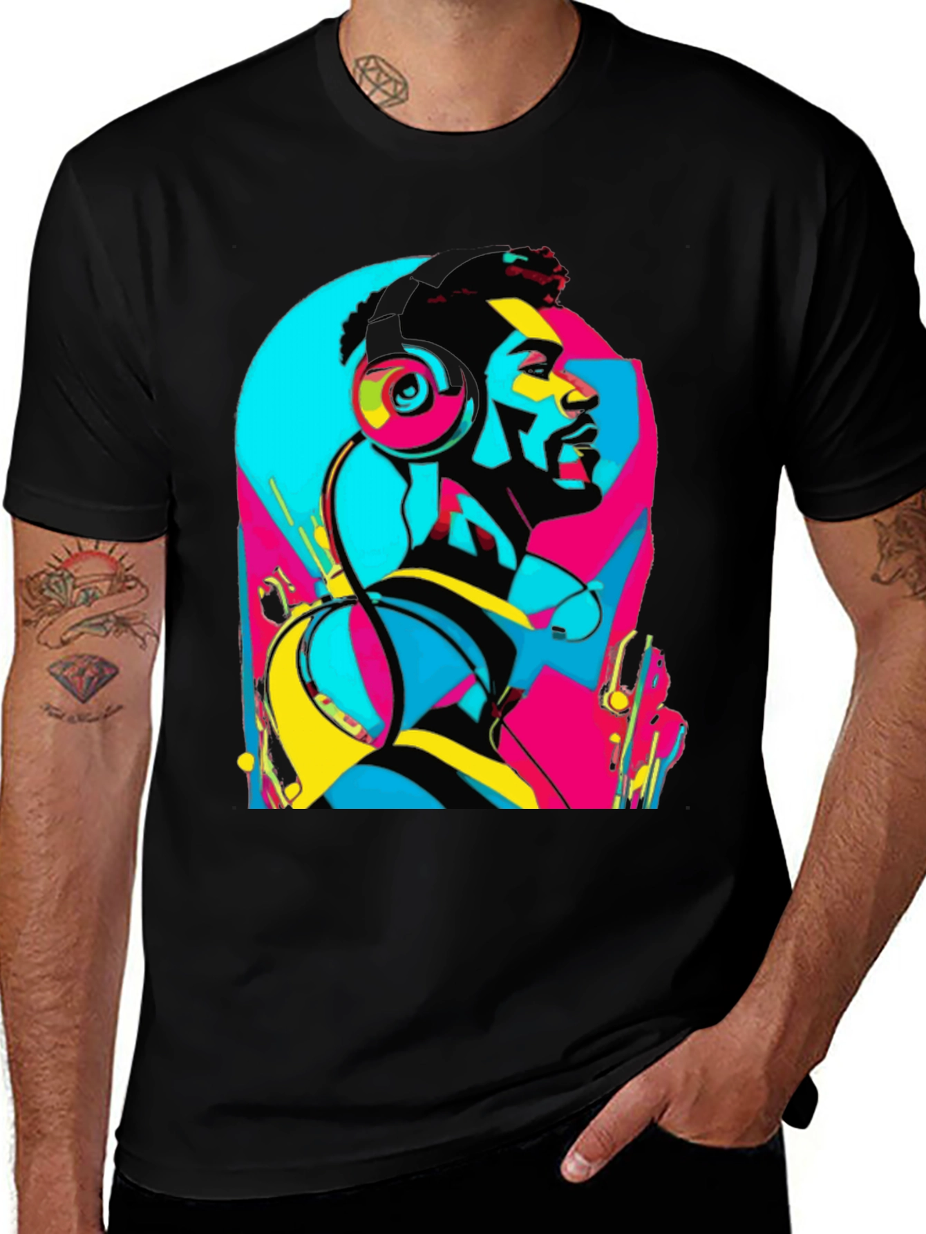 Variant 2 of Abstract Music Lover Graphic Tee