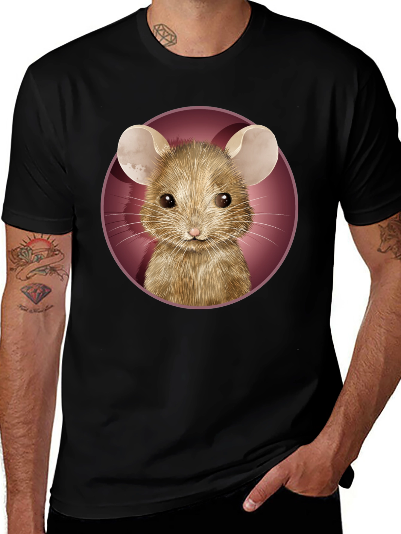 Variant 9 of Mouse Graphic Tee - Cute Animal T-Shirt