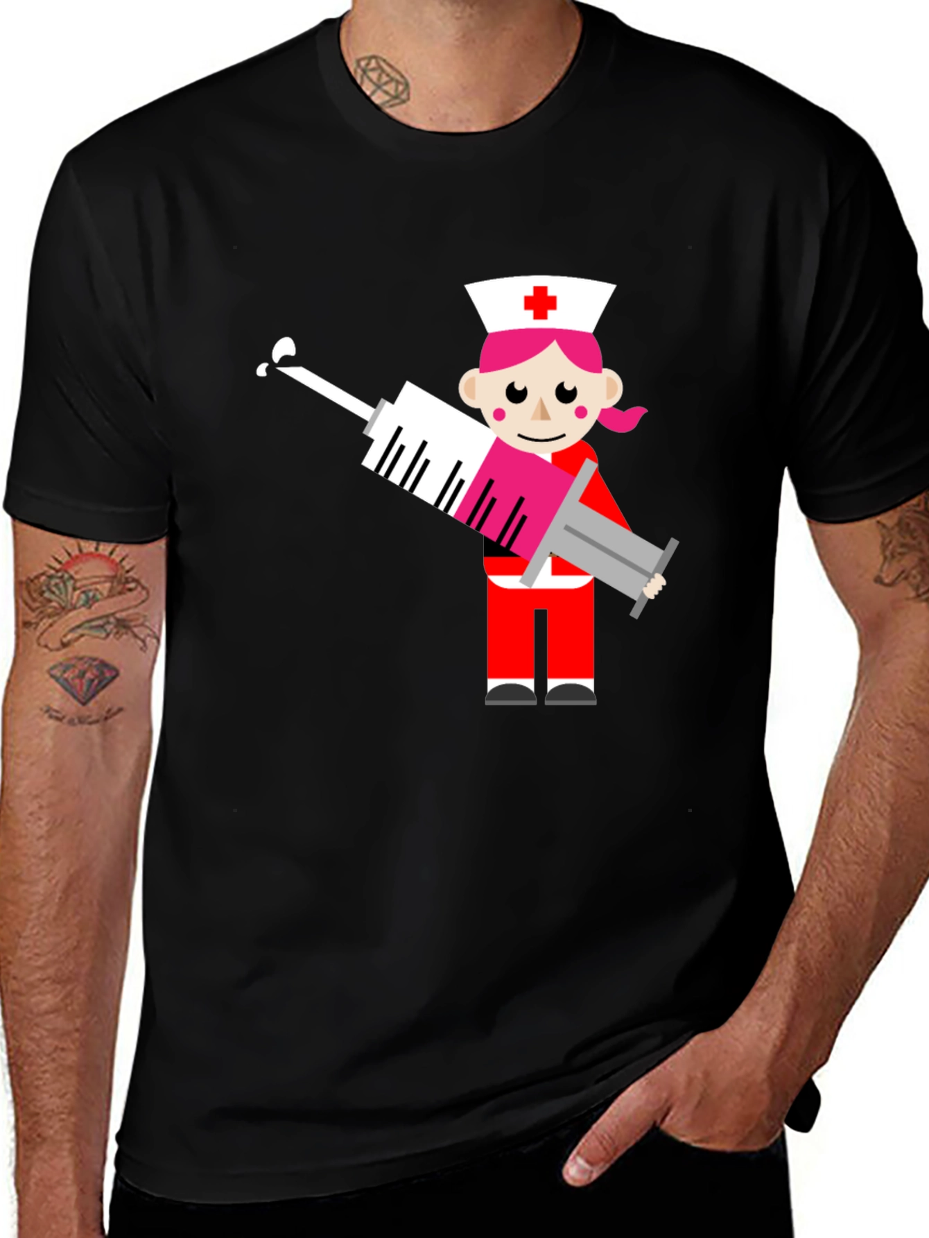 Variant 15 of Nurse with Syringe Graphic T-Shirt