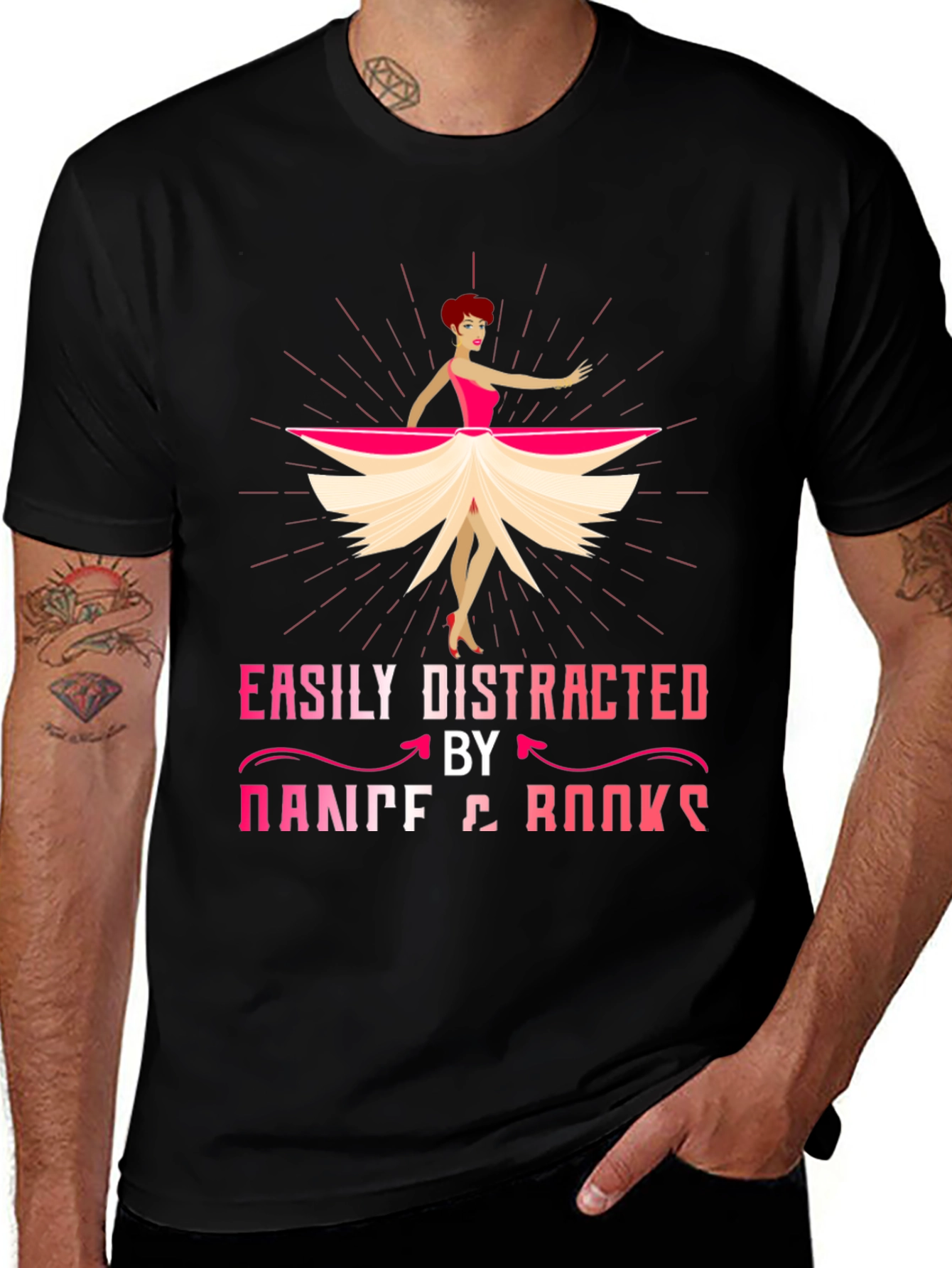 Variant 9 of Easily Distracted by Dance & Books T-Shirt
