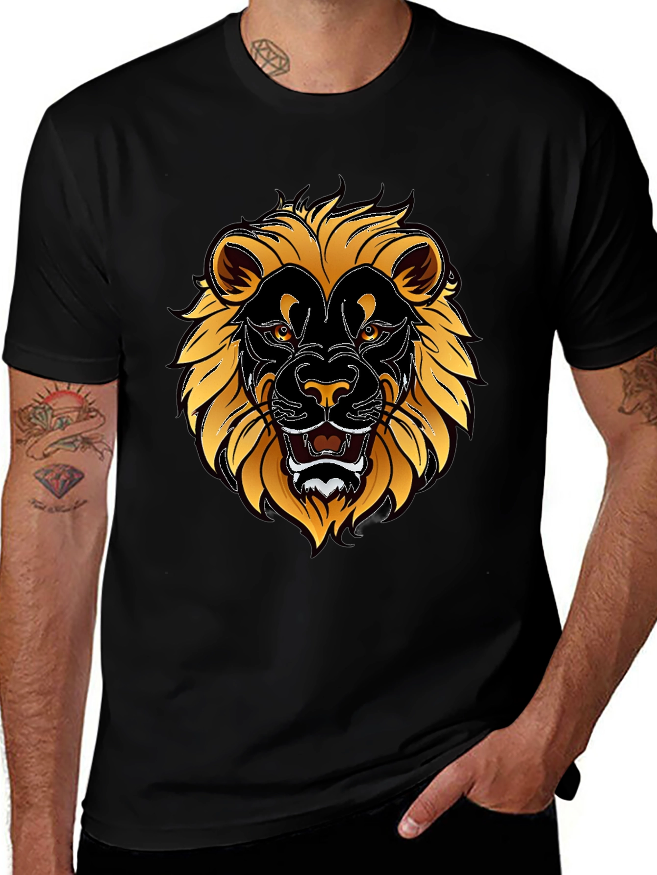 Variant 7 of Lion Graphic T-Shirt - Bold Animal Print Tee