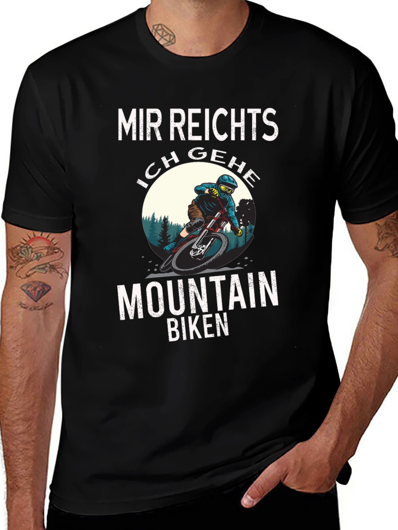 Variant 18 of Mountain Biking T-Shirt - Mir Reichts Ich Gehe Biken