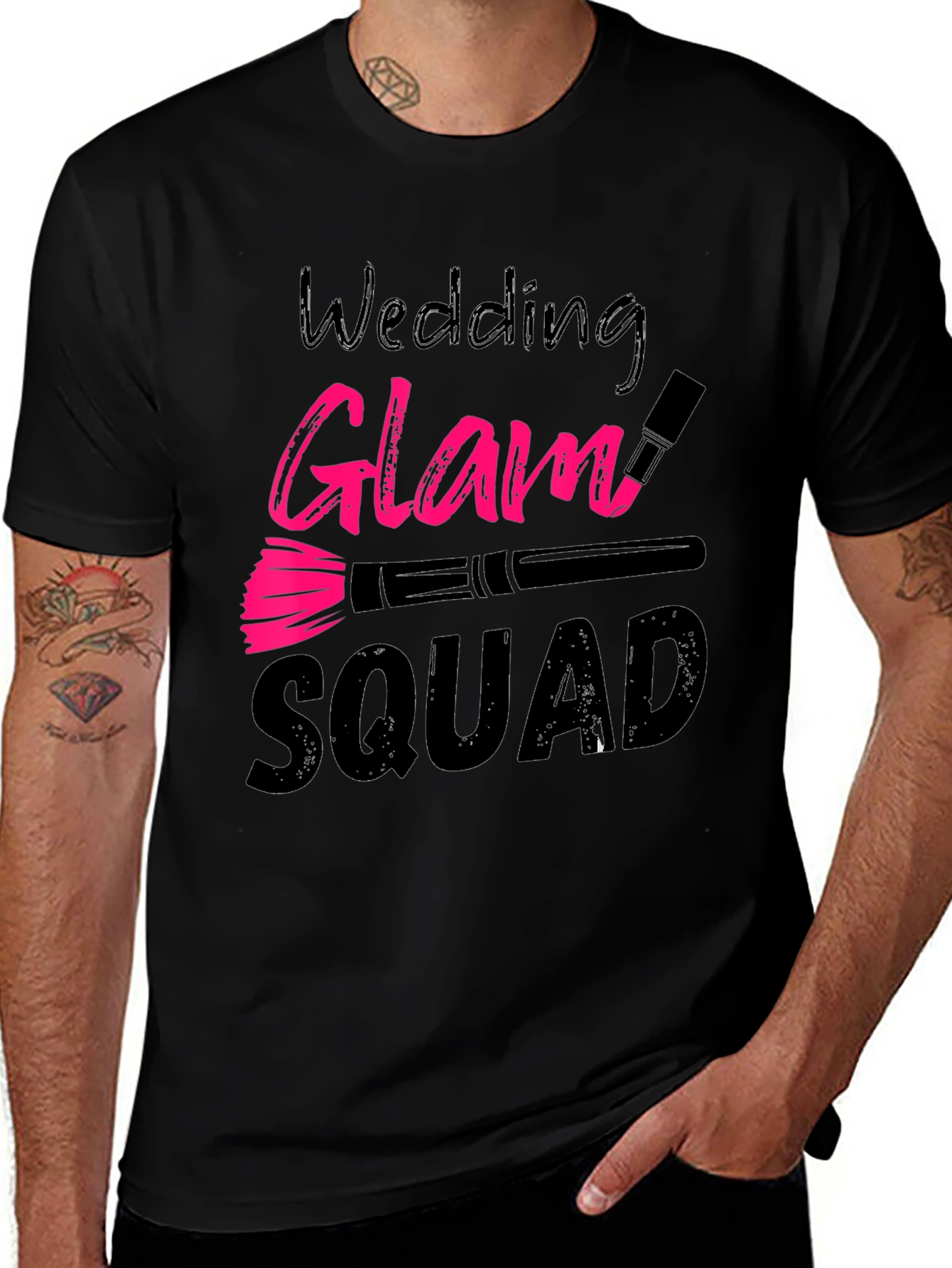 Wedding Glam Squad T-Shirt - Makeup Artist Bridal Party Tee
