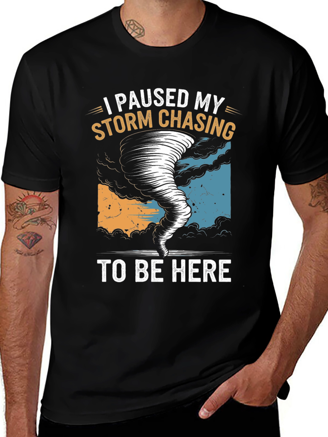 Variant 24 of Storm Chasing Pause T-Shirt - Weather Fan Tee