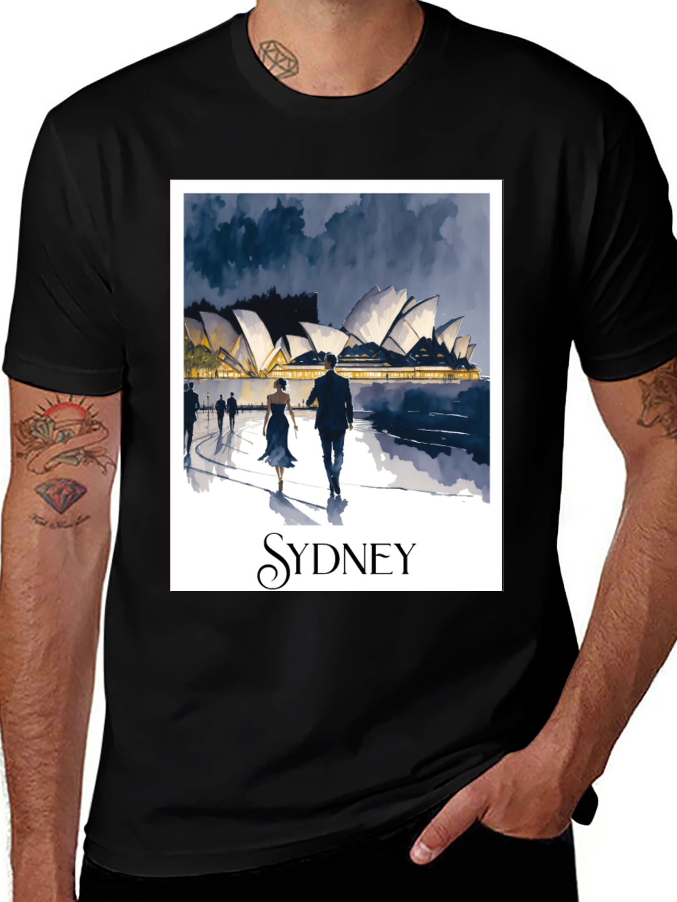 Sydney Opera House Graphic Tee - Classic Black