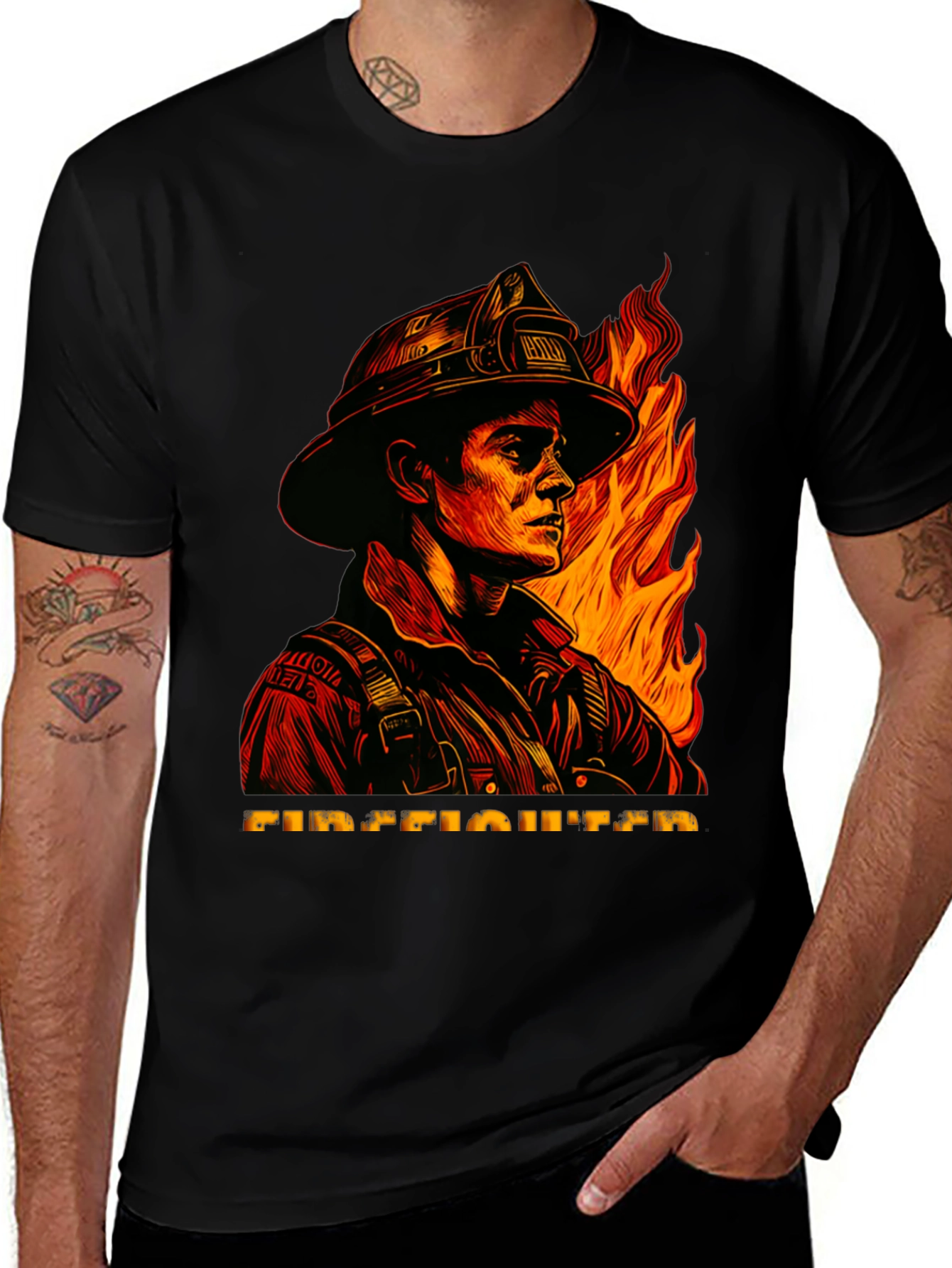 Variant 23 of Firefighter Graphic Tee - Bold Design, Comfortable Fit