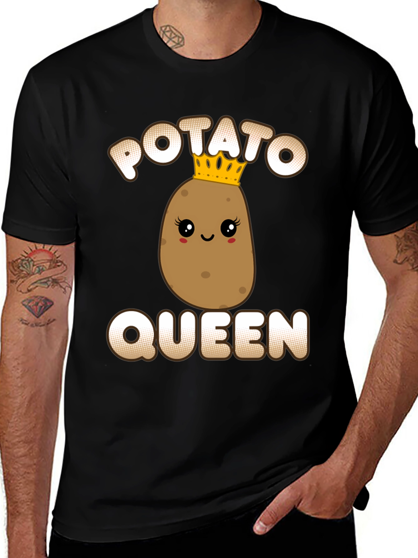 Variant 15 of Potato Queen Graphic T-Shirt - Funny Cute Design