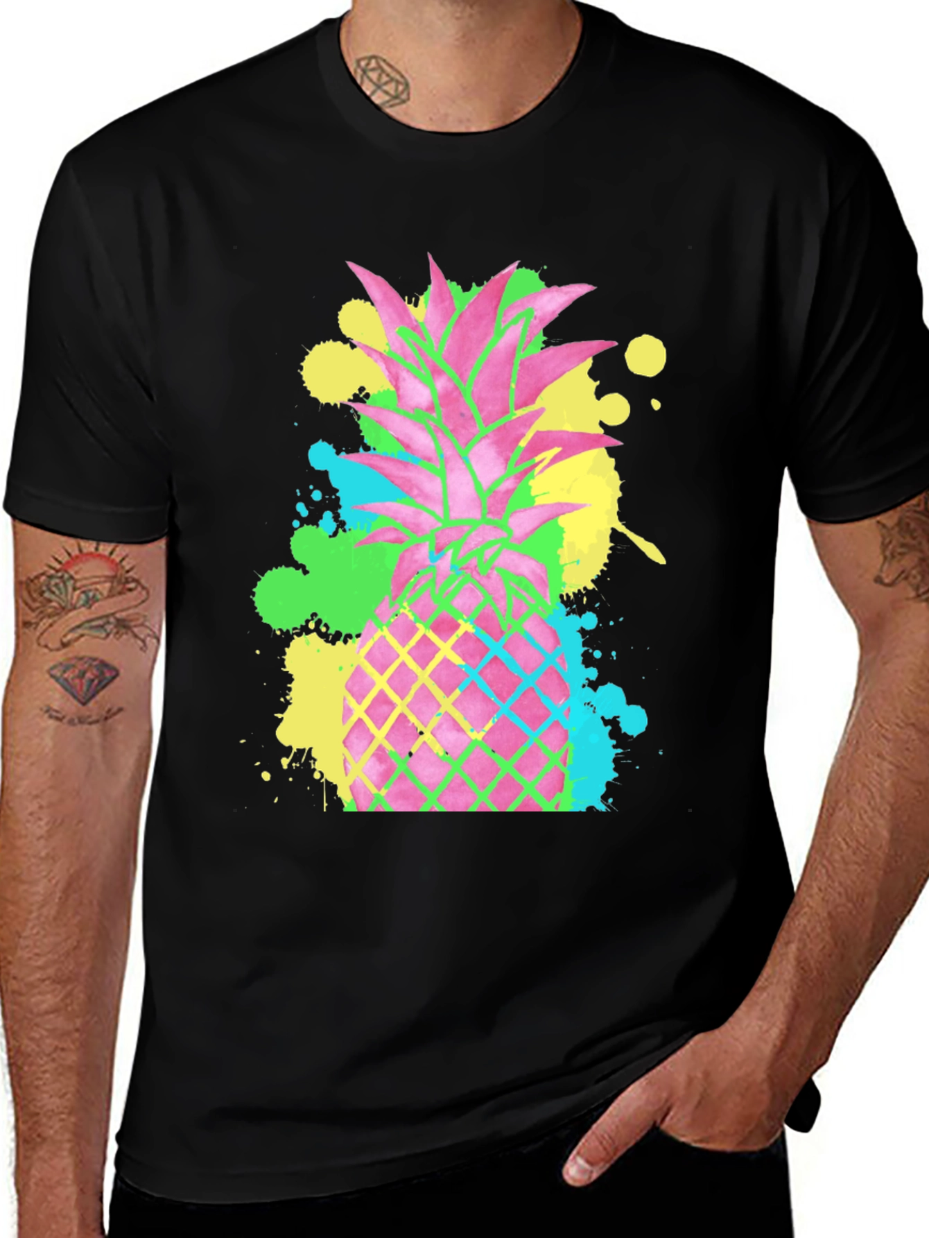 Variant 27 of Neon Pineapple Graphic T-Shirt